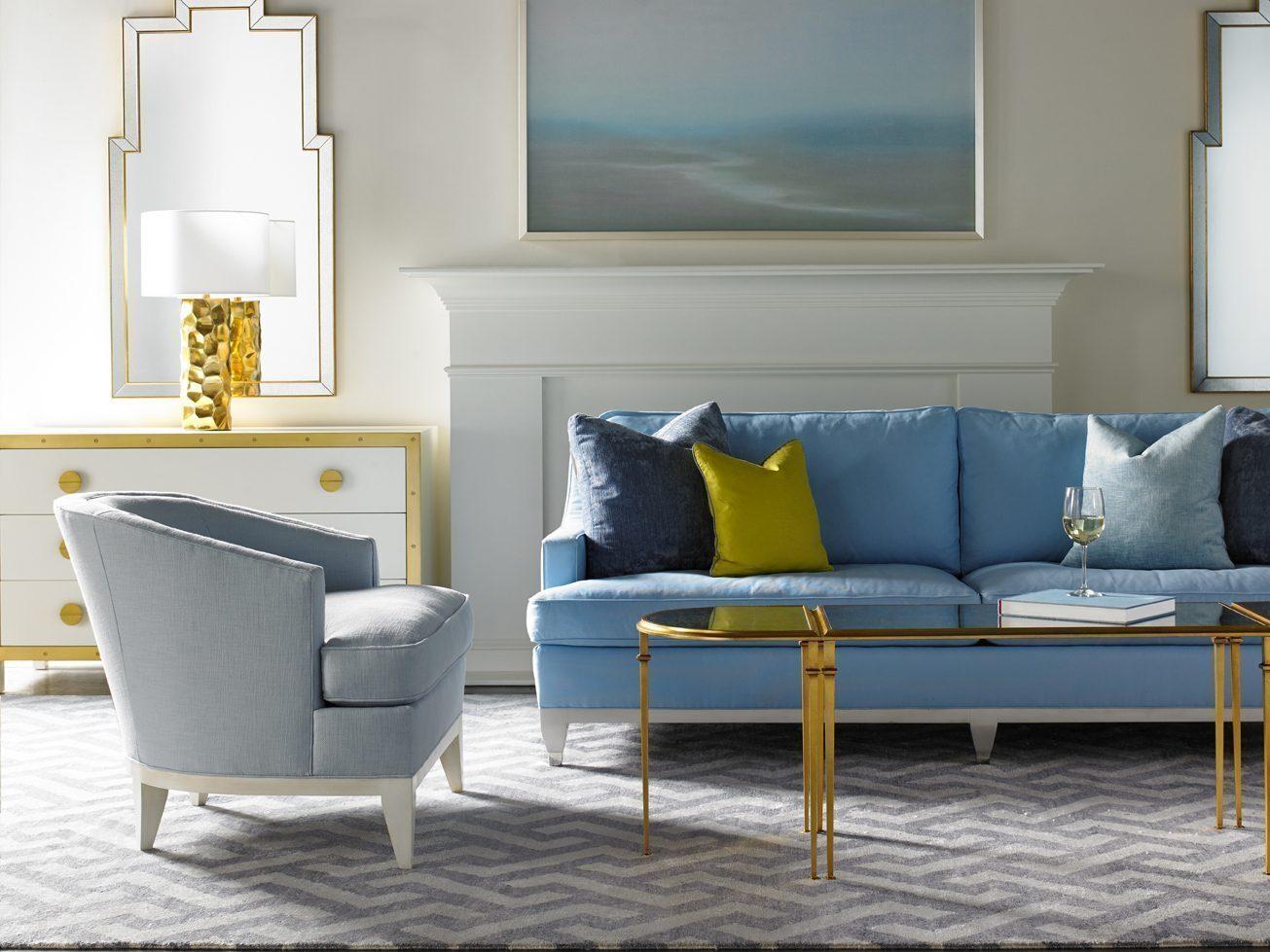 Lillian August Upholstery Leather Caroline Accent Chair