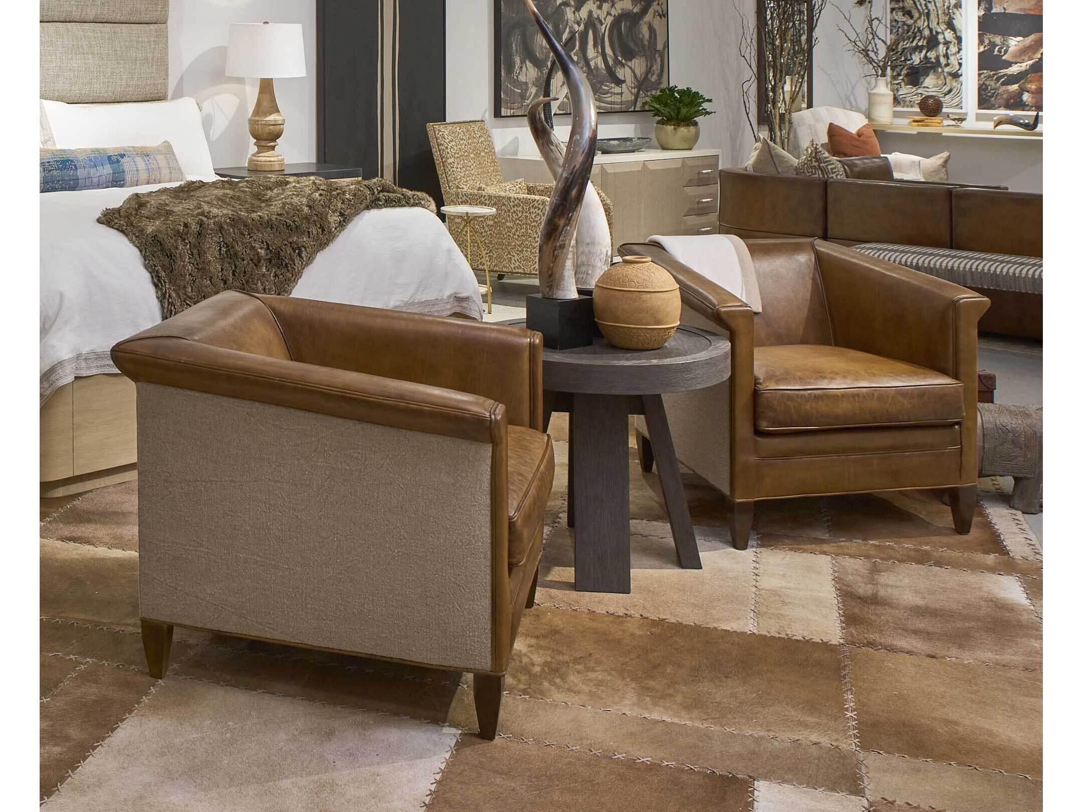 Lillian August Upholstery Leather Ace Accent Chair