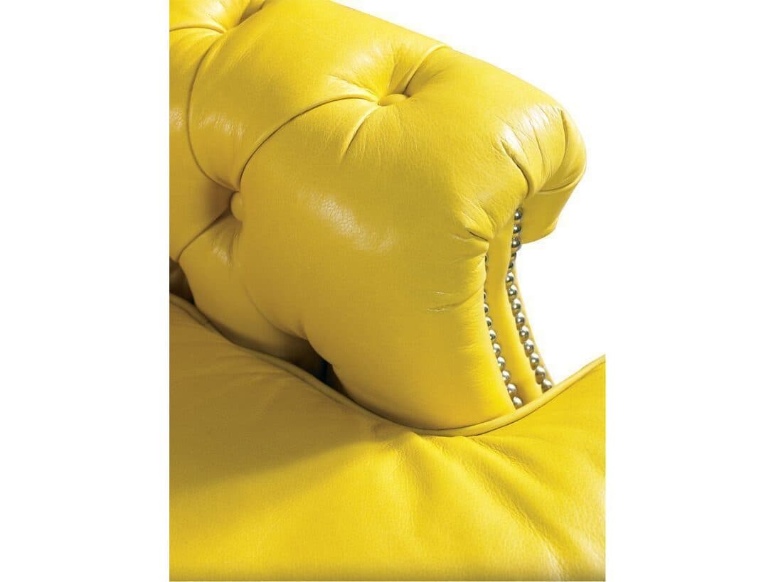 Lillian August Upholstery Rolling Leather Accent Chair