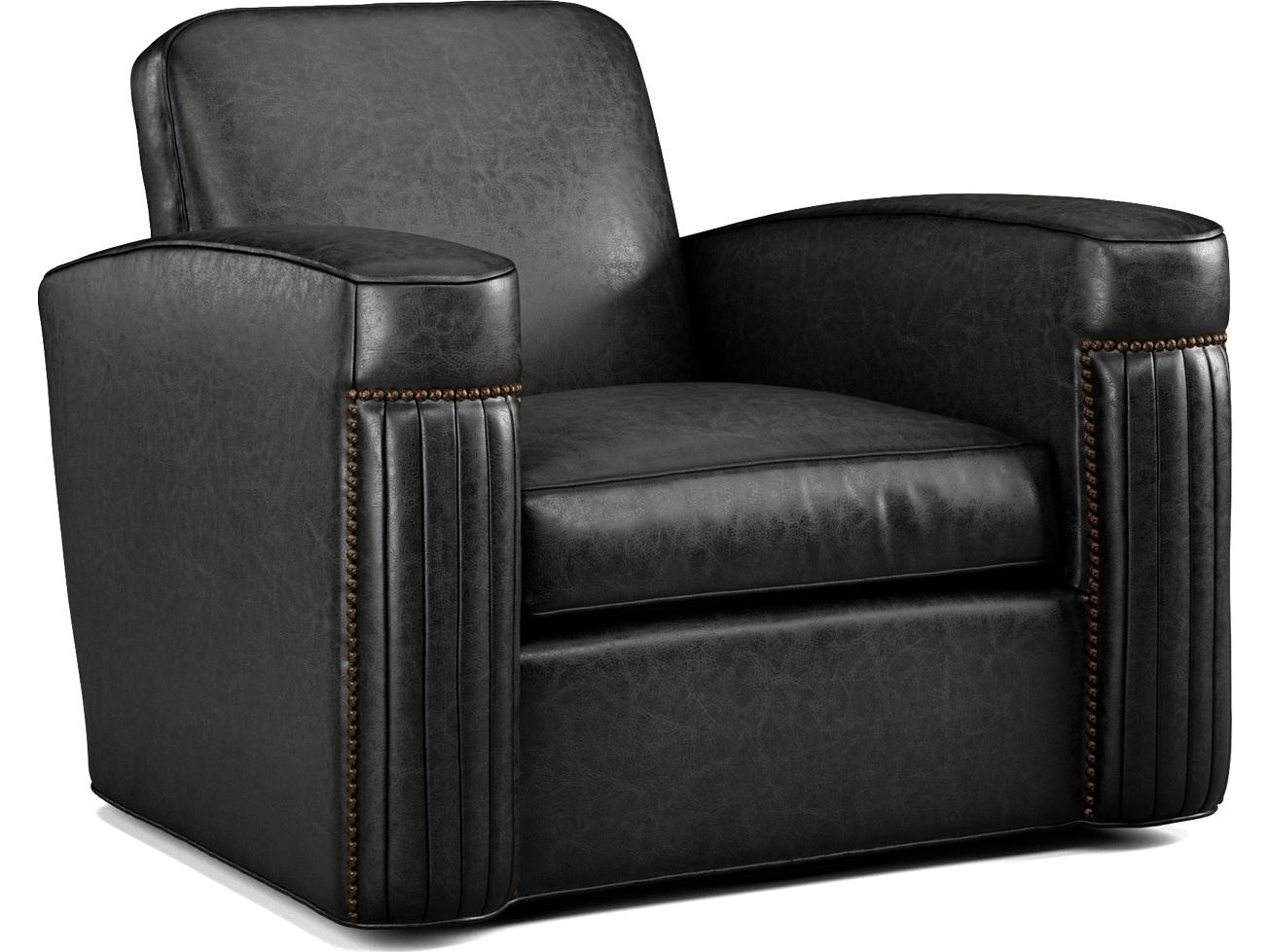 Lillian August Upholstery Leather Jacques Accent Swivel Chair