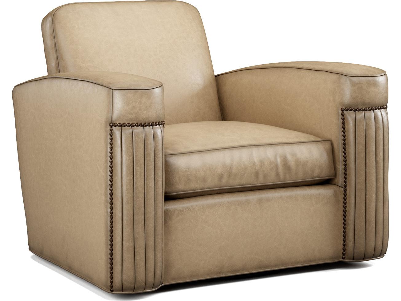 Lillian August Upholstery Leather Jacques Accent Swivel Chair