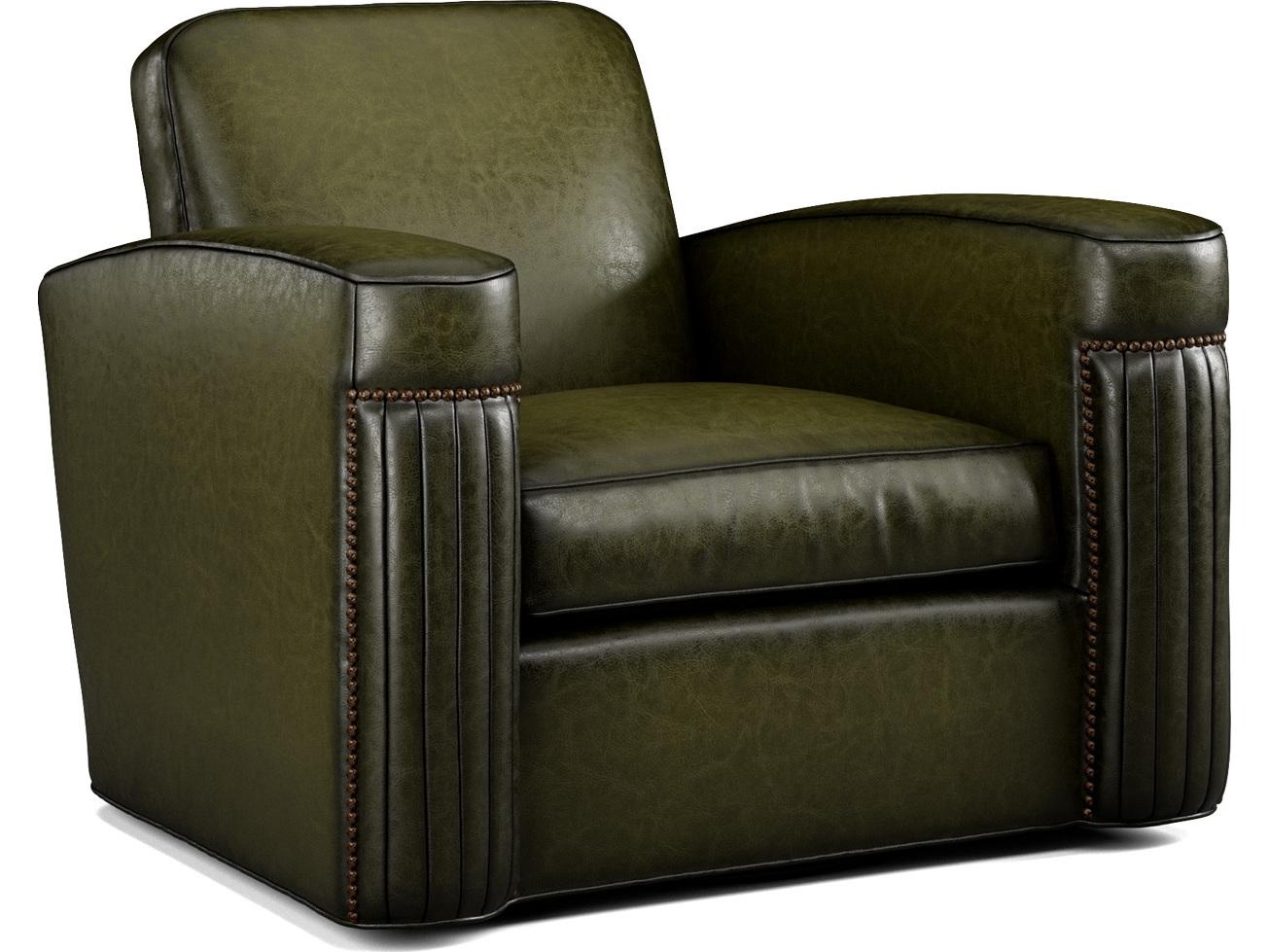 Lillian August Upholstery Leather Jacques Accent Swivel Chair