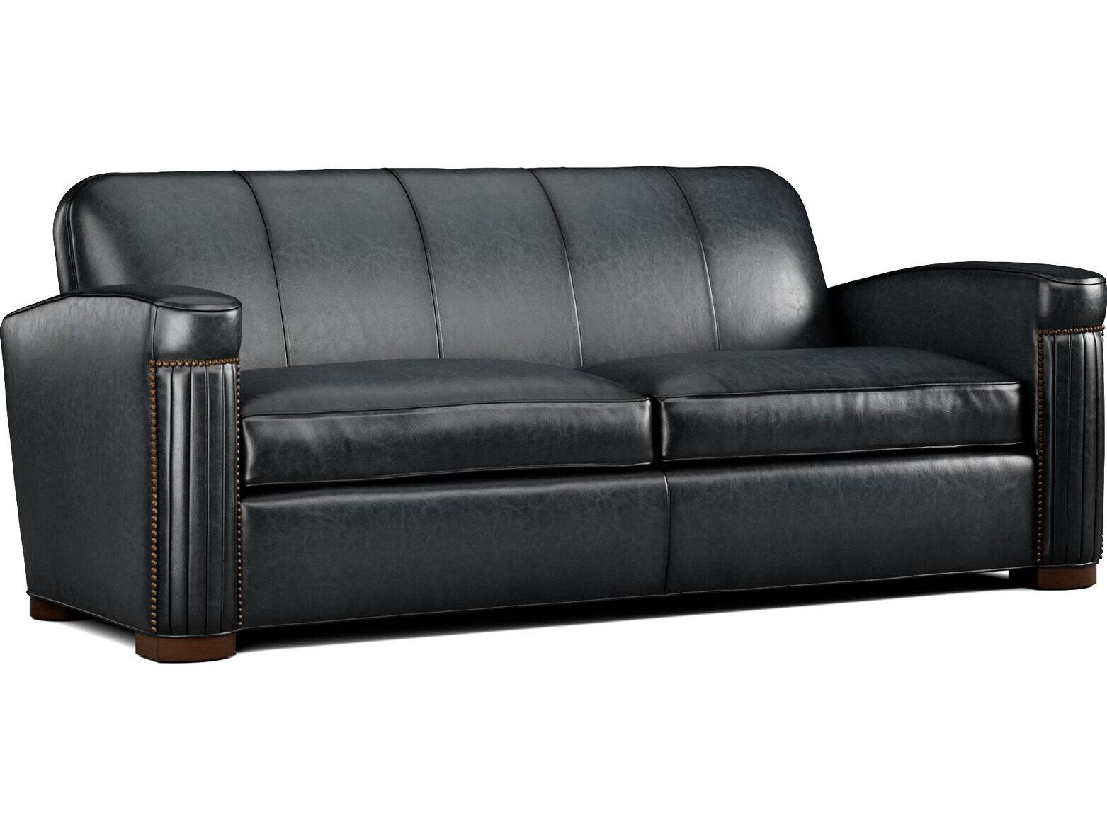 Lillian August Upholstery Leather Jacques Sofa