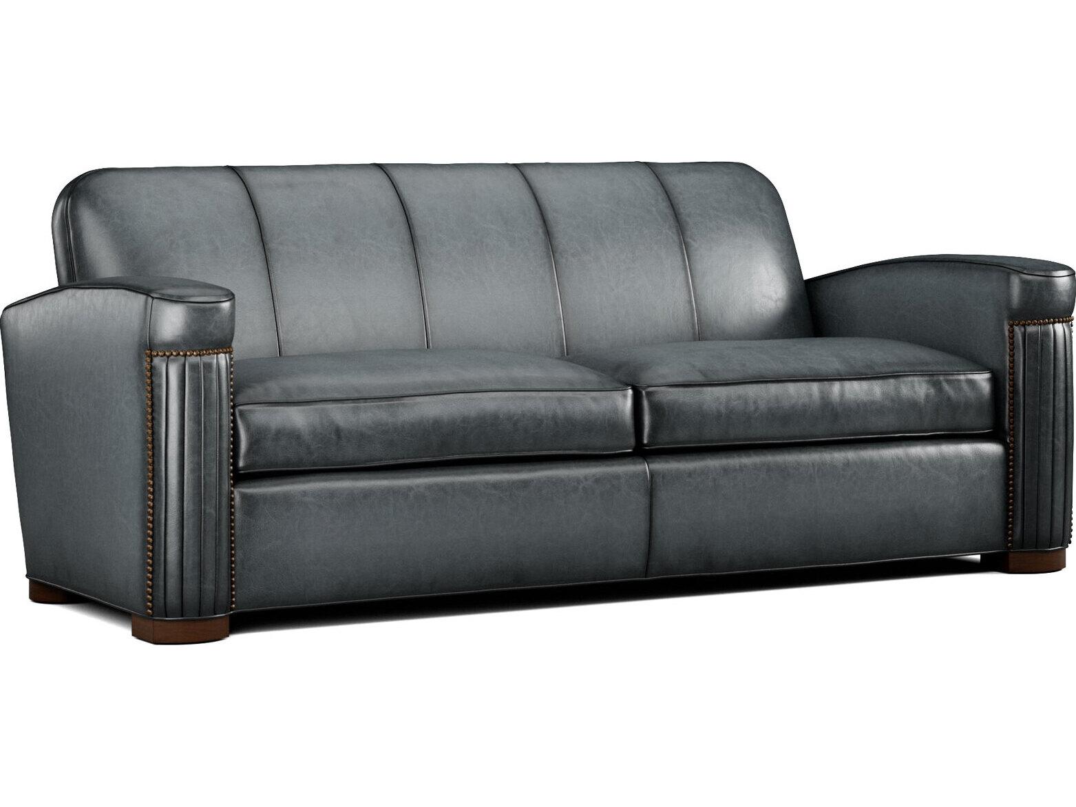 Lillian August Upholstery Leather Jacques Sofa