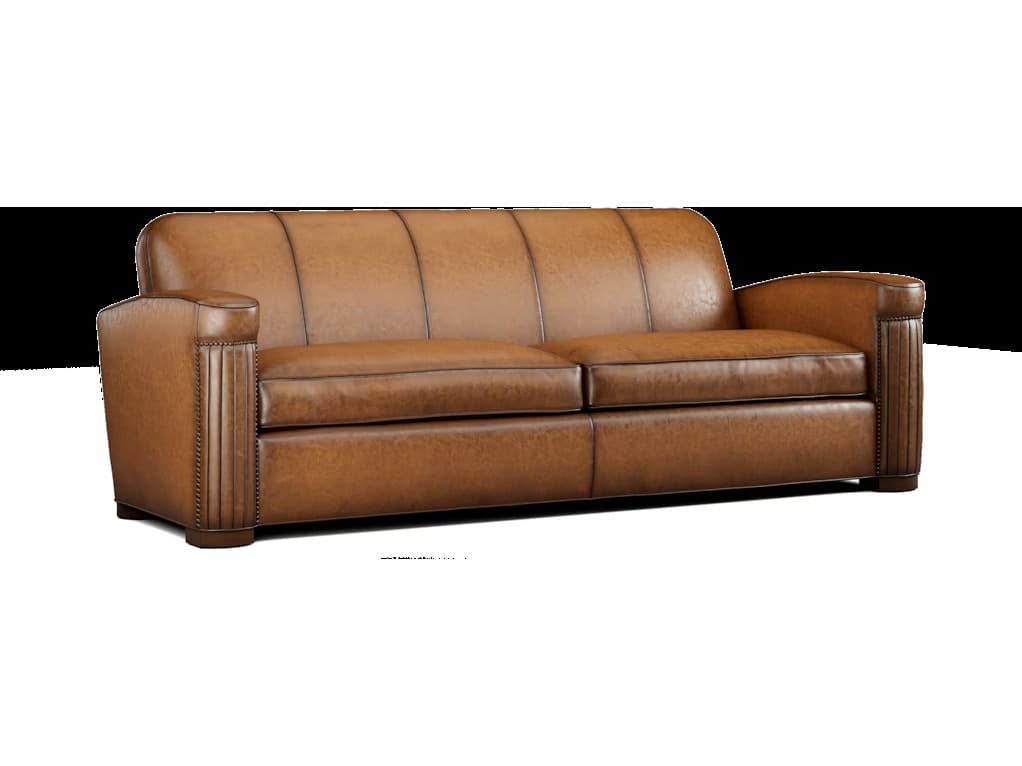 Lillian August Upholstery Leather Jacques Sofa