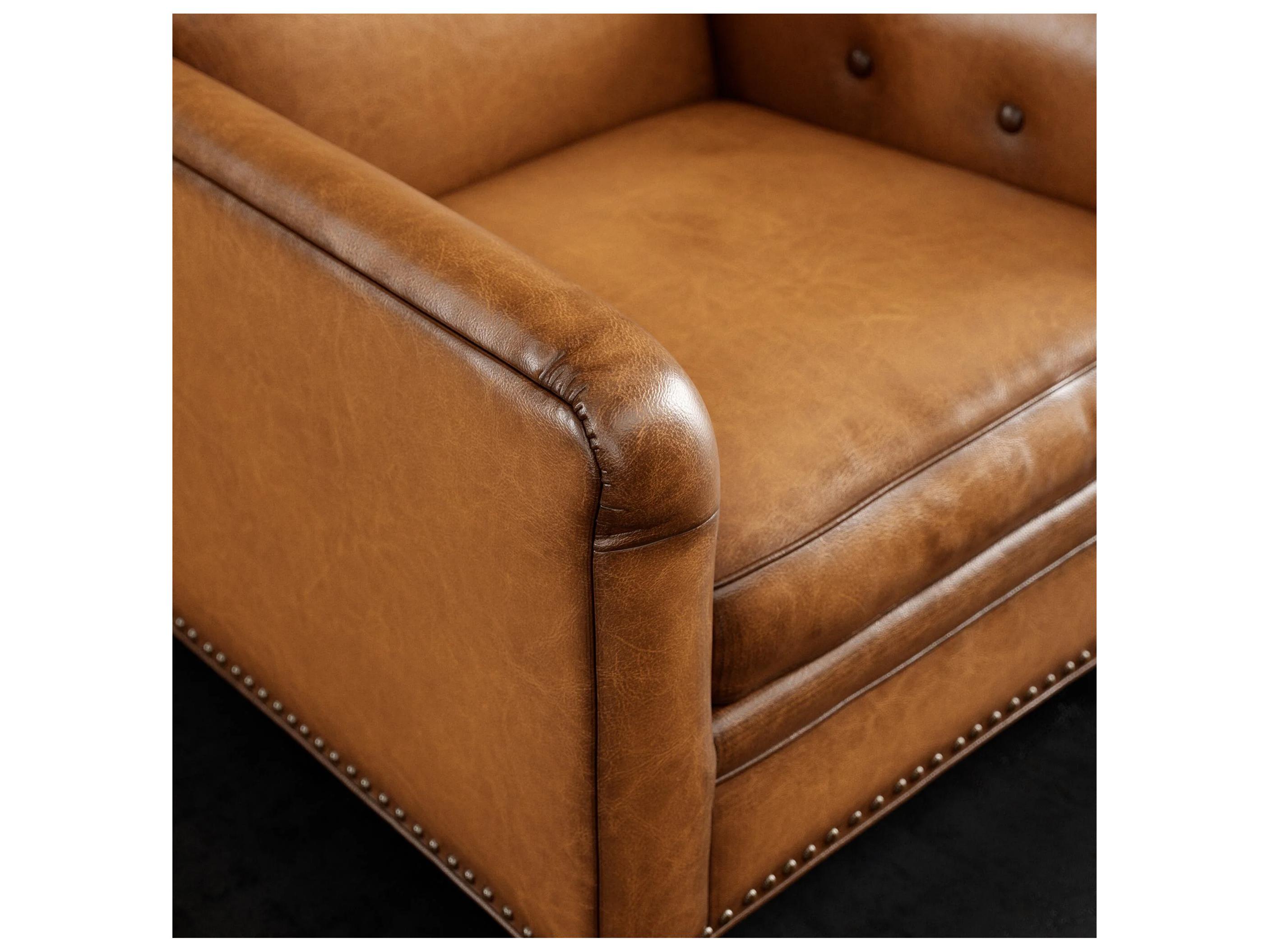 Lillian August Upholstery Leather Lev Chair