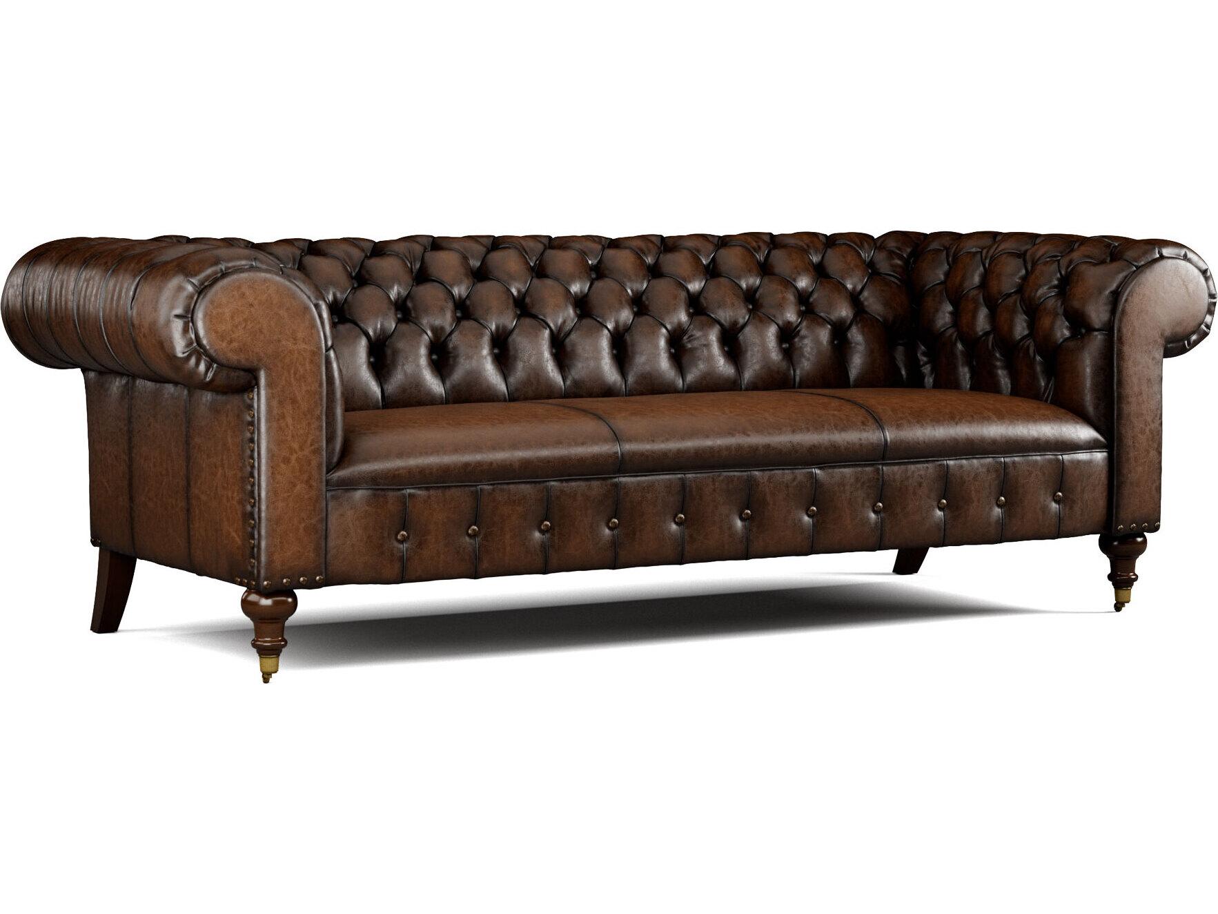 Lillian August Upholstery Leather Daniel Sofa
