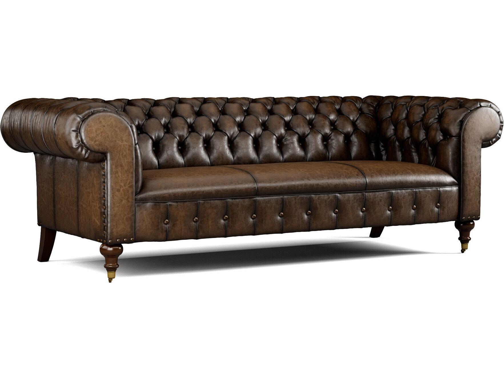 Lillian August Upholstery Leather Daniel Sofa