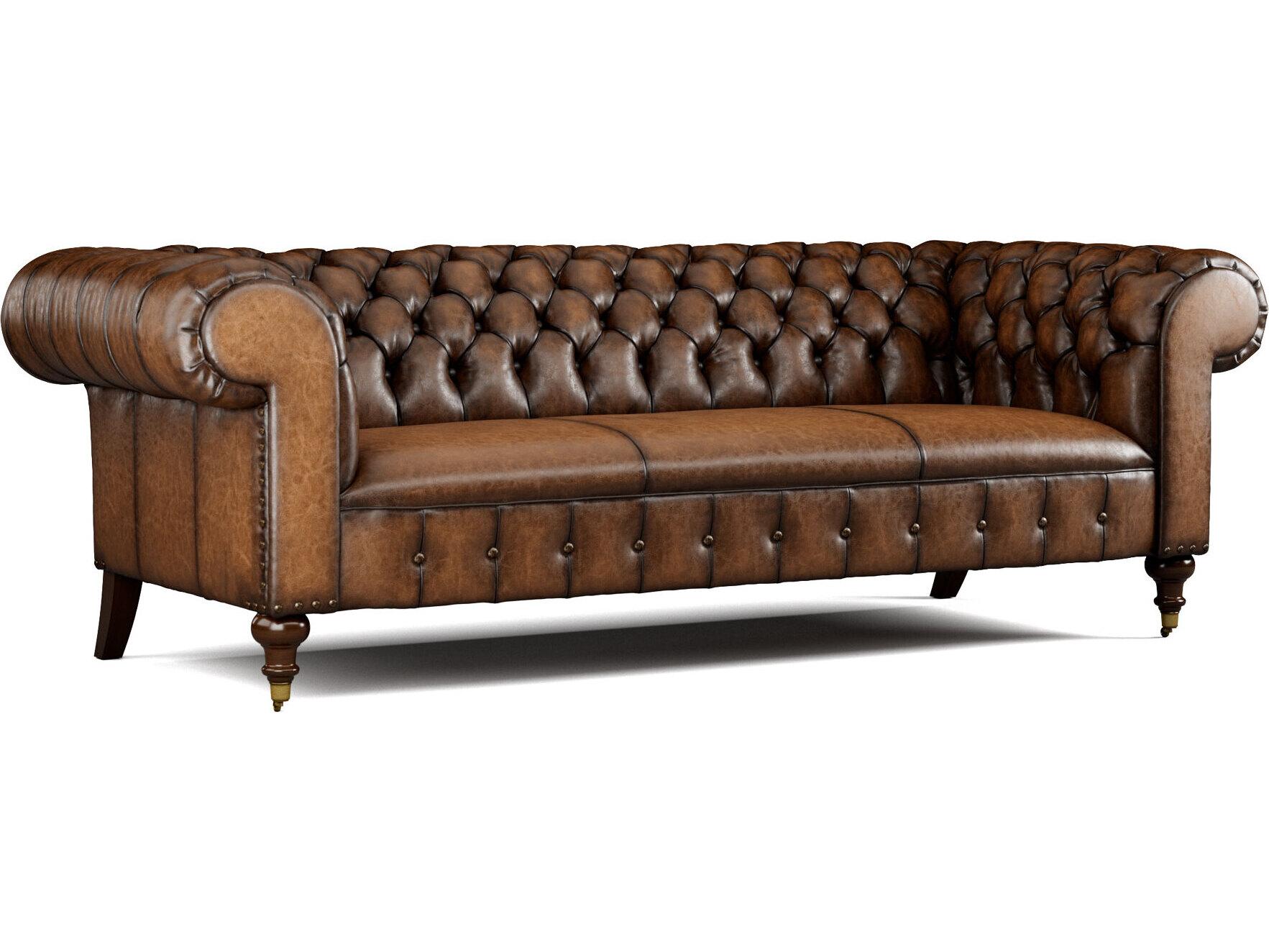 Lillian August Upholstery Leather Daniel Sofa