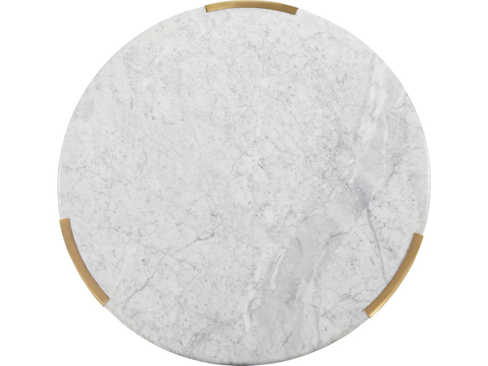 Lillian August Chloe Round Large Marble Top Coffee Table