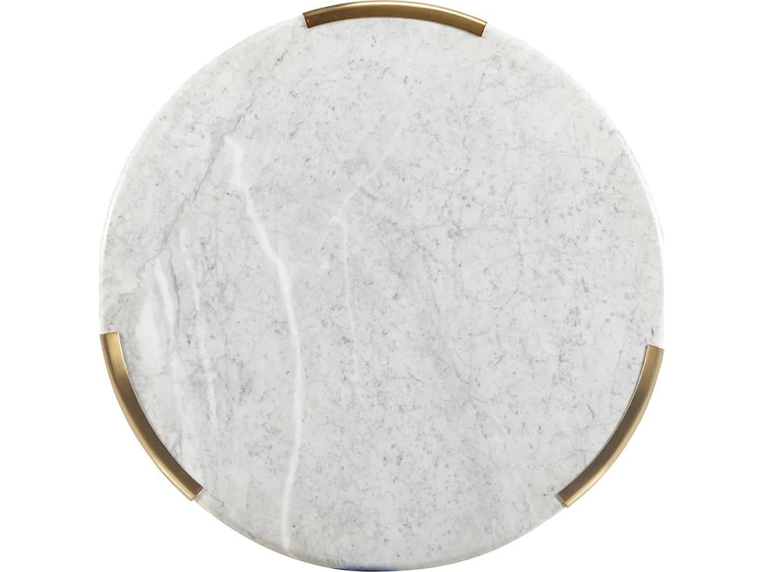 Lillian August Chloe Round Marble Top Coffee Table