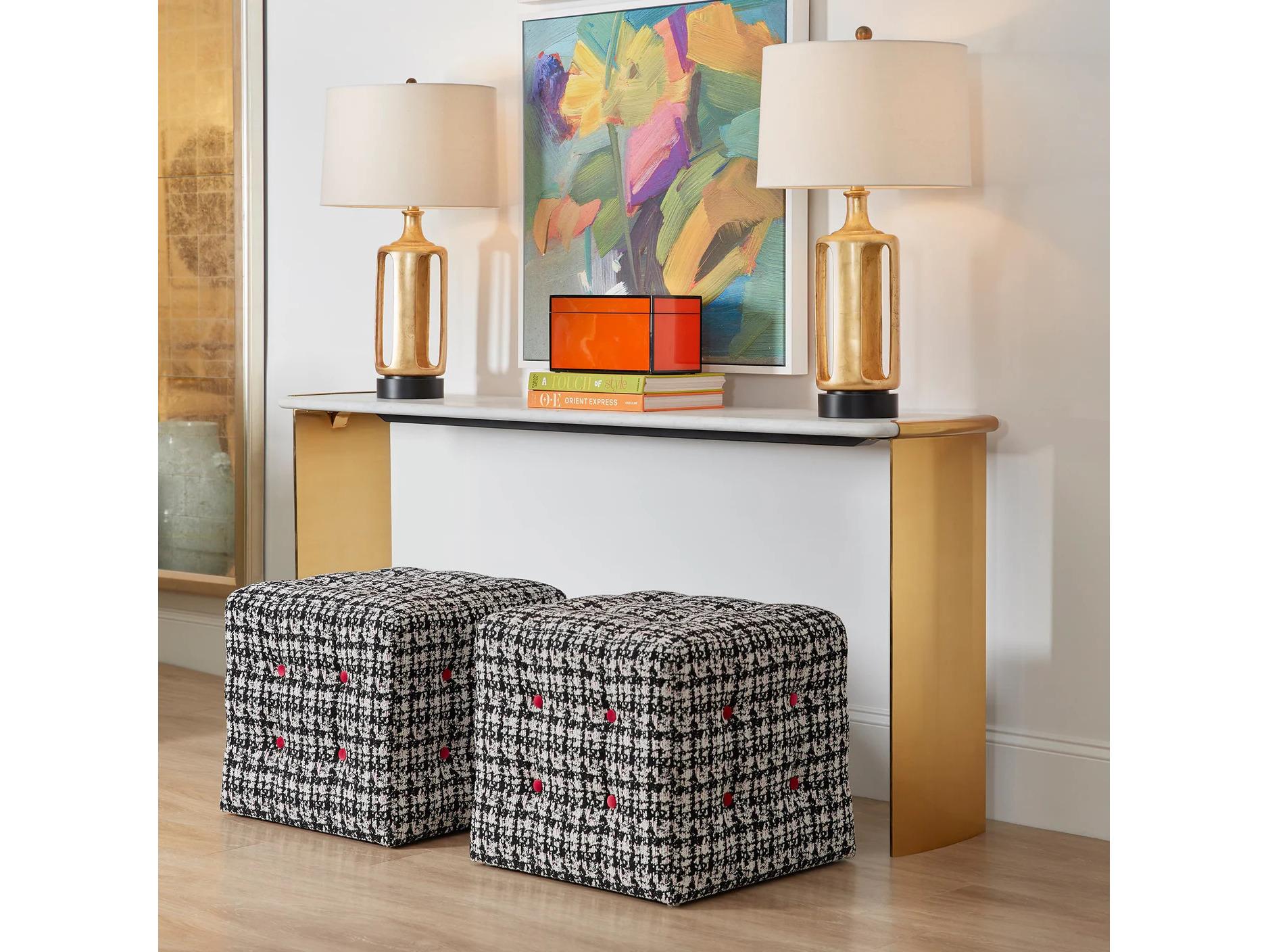 Lillian August Chloe Rectangular Marble Top Console Table