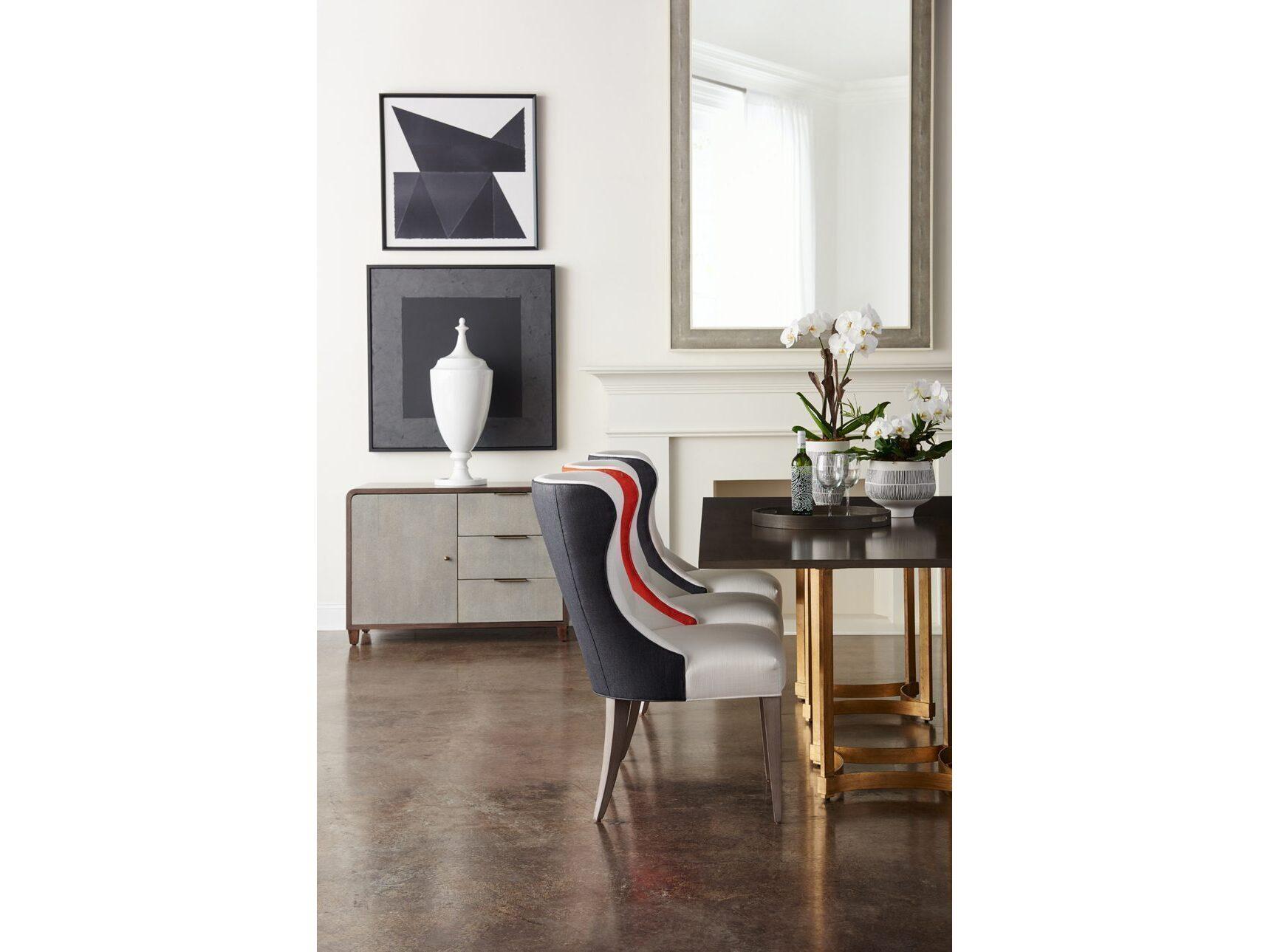Lillian August Modern Living Gray Upholstered Side Dining Chair