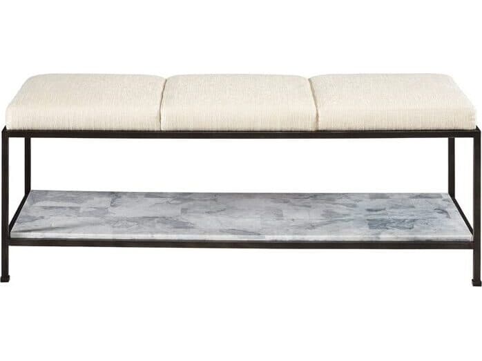 Lillian August Modern Living Affinity White Upholstered Accent Bench
