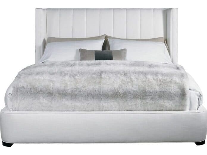 Lillian August Modern Living Affinity White Elm Upholstered King Platform Bed