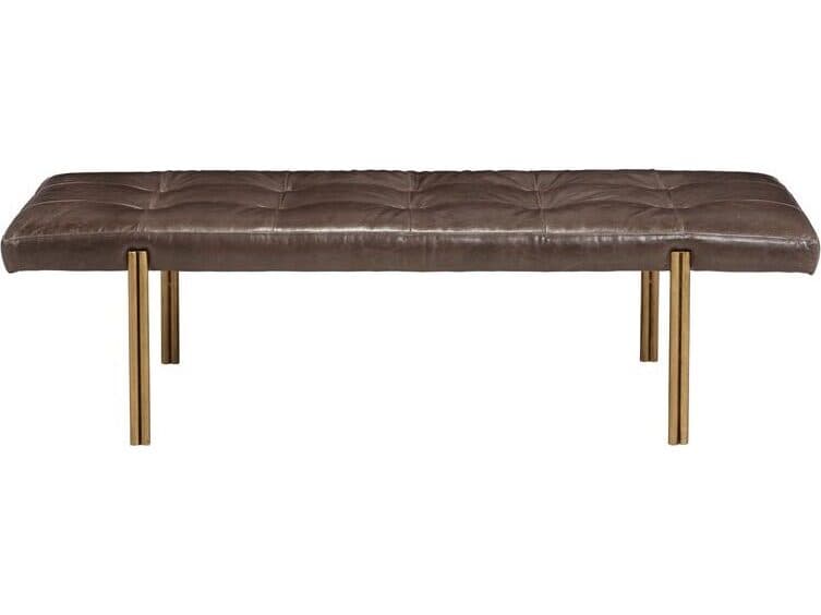 Lillian August Modern Living Wiltshire Wolf Leather Accent Bench