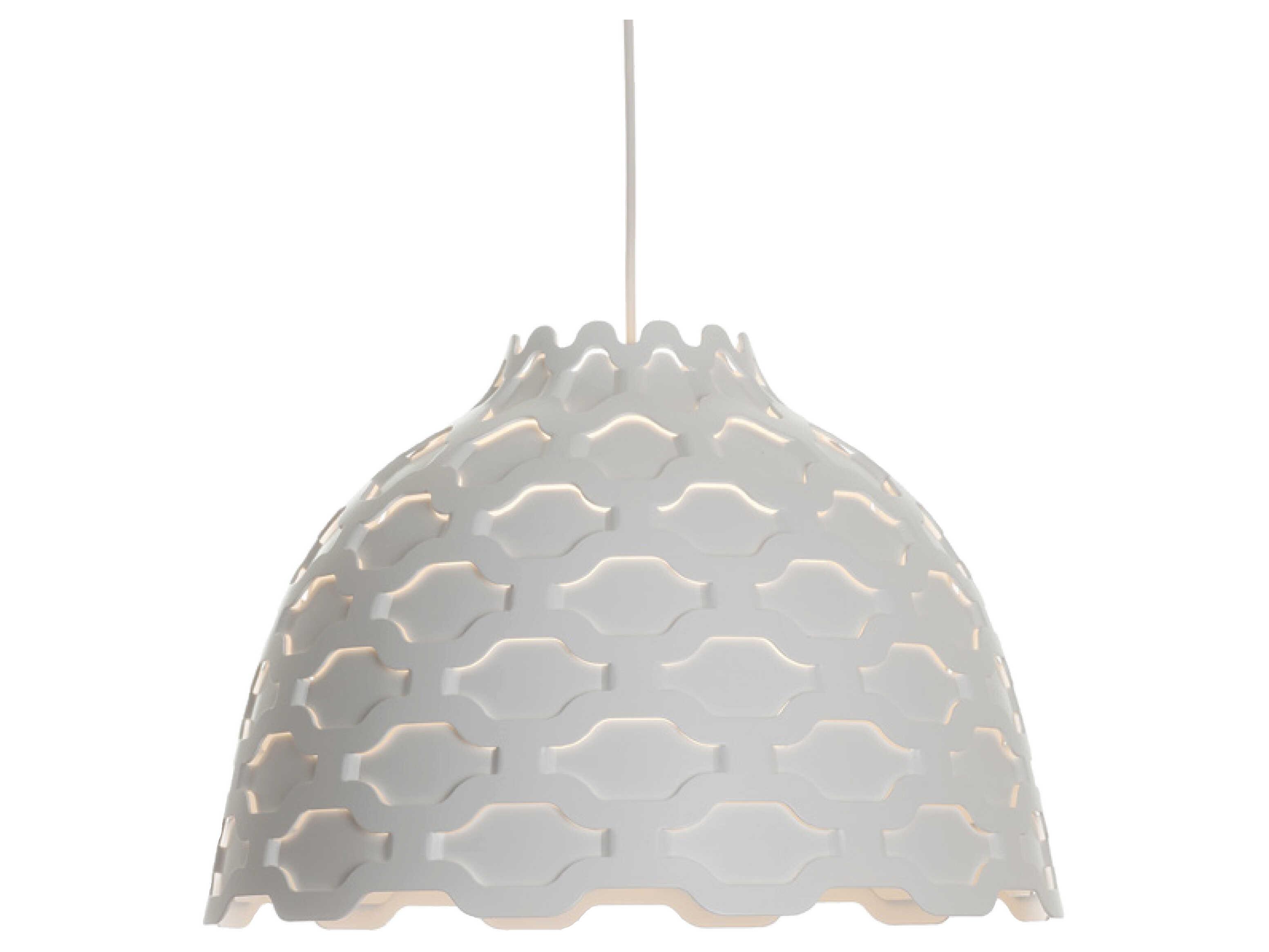 Louis Poulsen LC Shutters 1-Light White Dome Pendant
