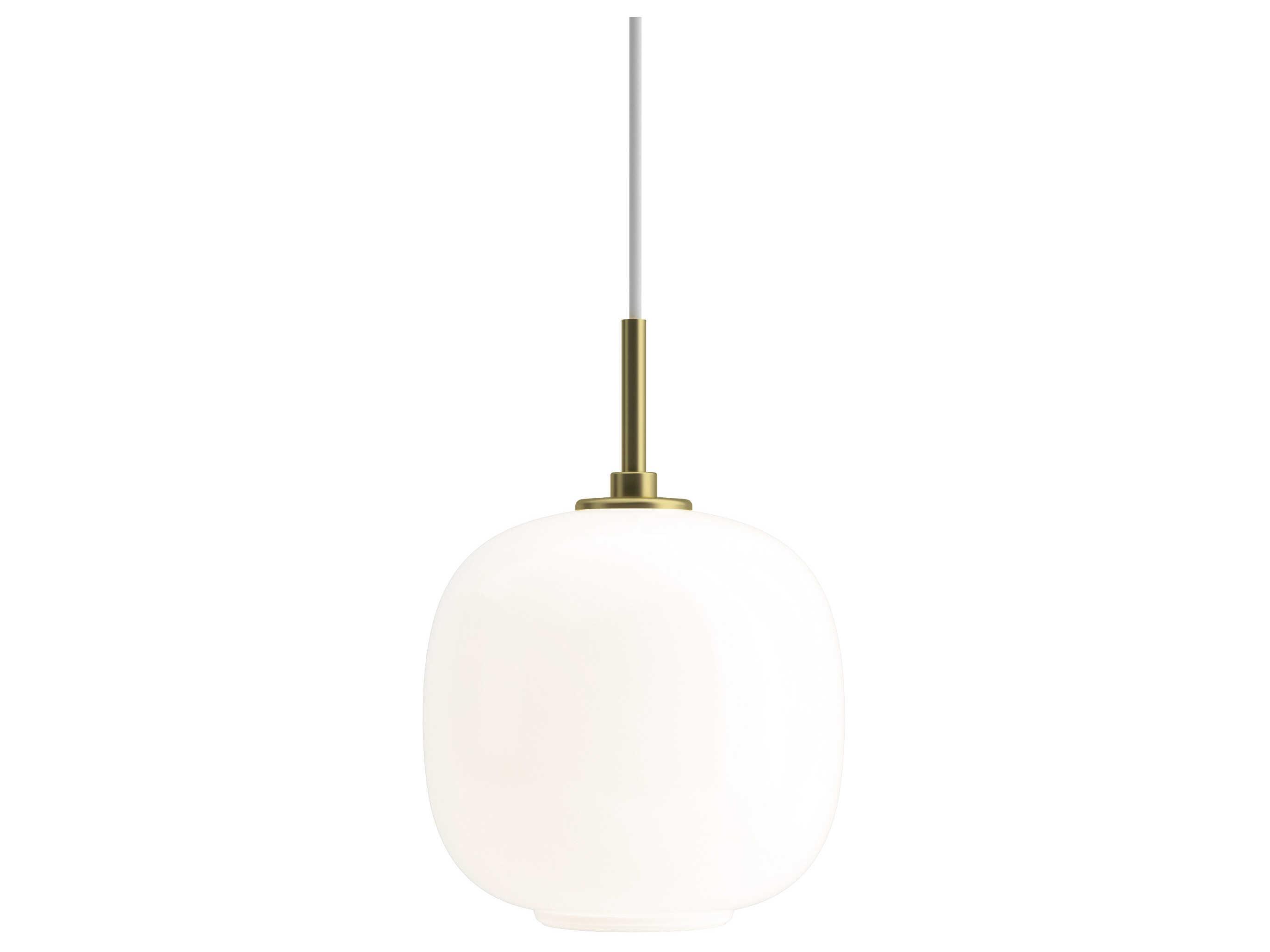 Louis Poulsen VL Radio 1-Light Brass Glossy Opal White Round Mini Pendant
