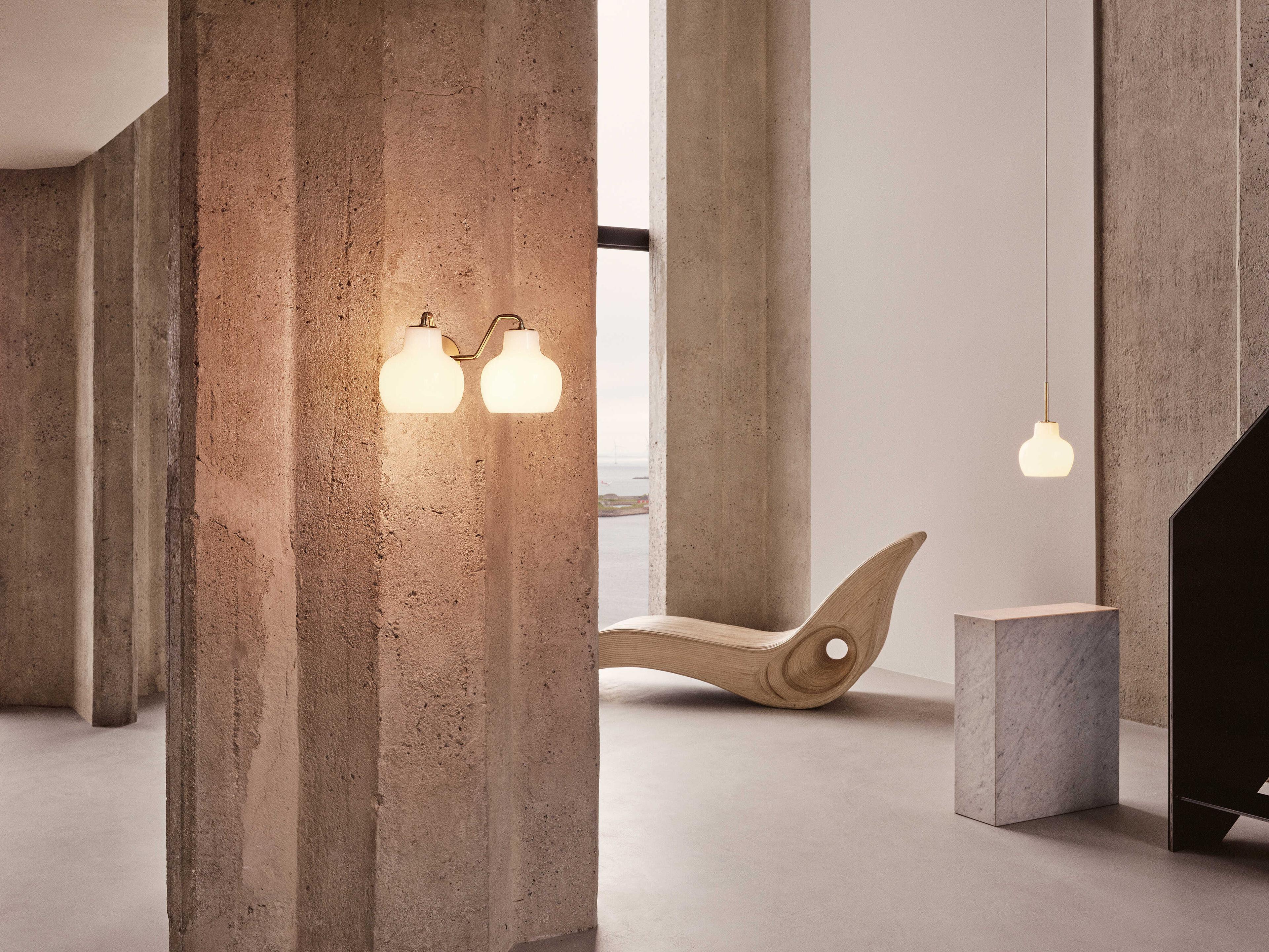 Louis Poulsen VL Ring Crown 1-Light Polished Brass White Bell Mini Pendant