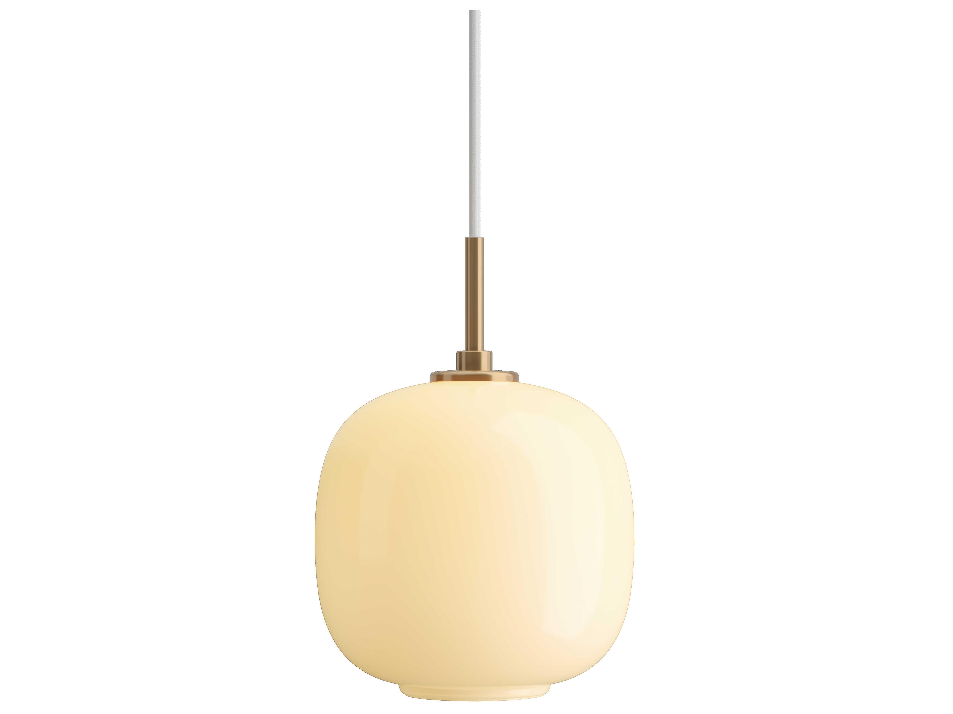 Louis Poulsen VL45 1-Light Brass Glossy Pale Yellow Round Mini Pendant