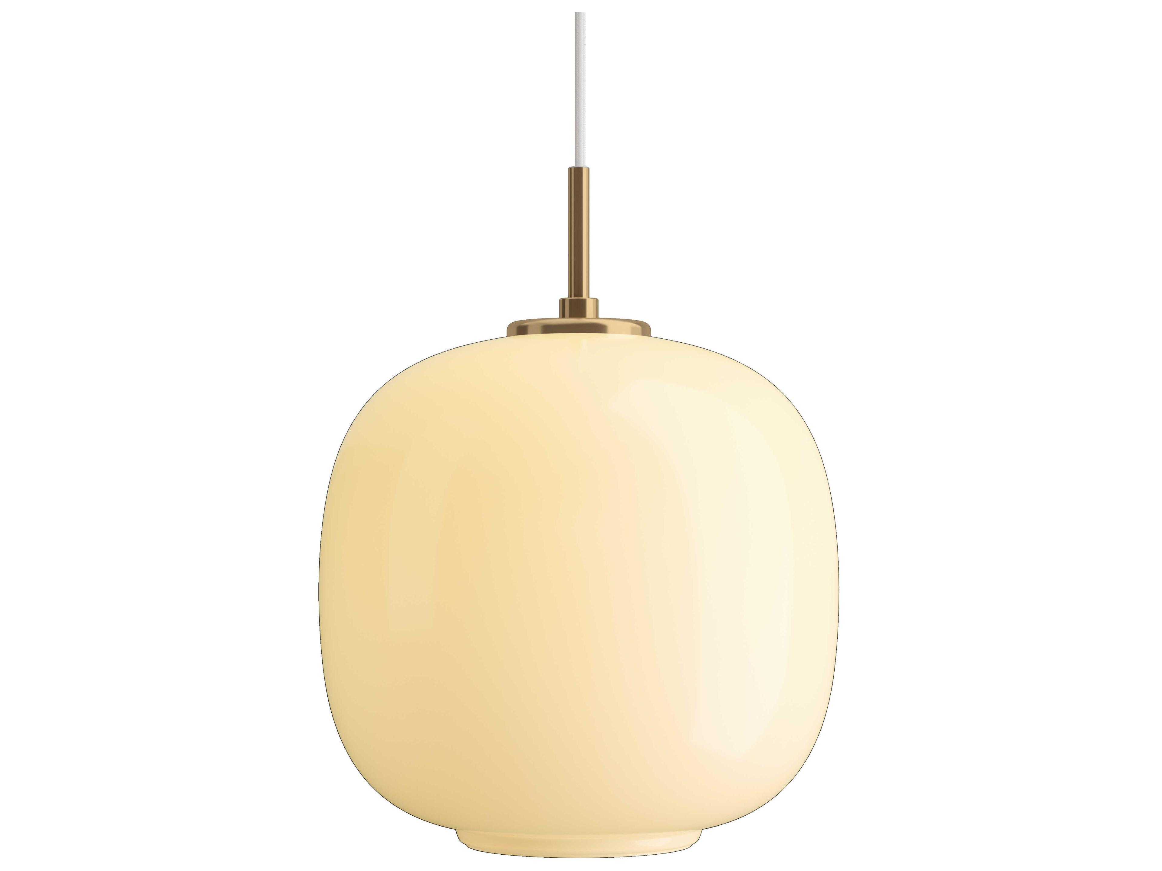 Louis Poulsen VL45 1-Light Brass Glossy Pale Yellow Round Mini Pendant