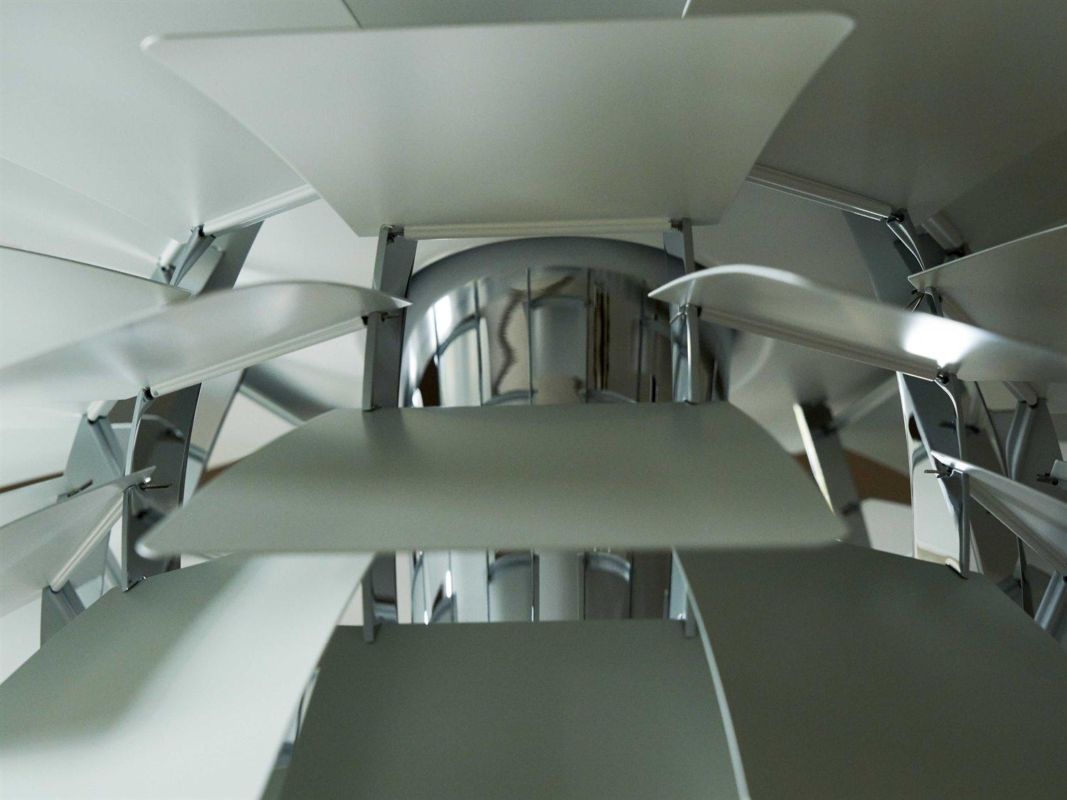 Louis Poulsen PH Snowball 1-Light Chrome Dusty Green Tiered Pendant