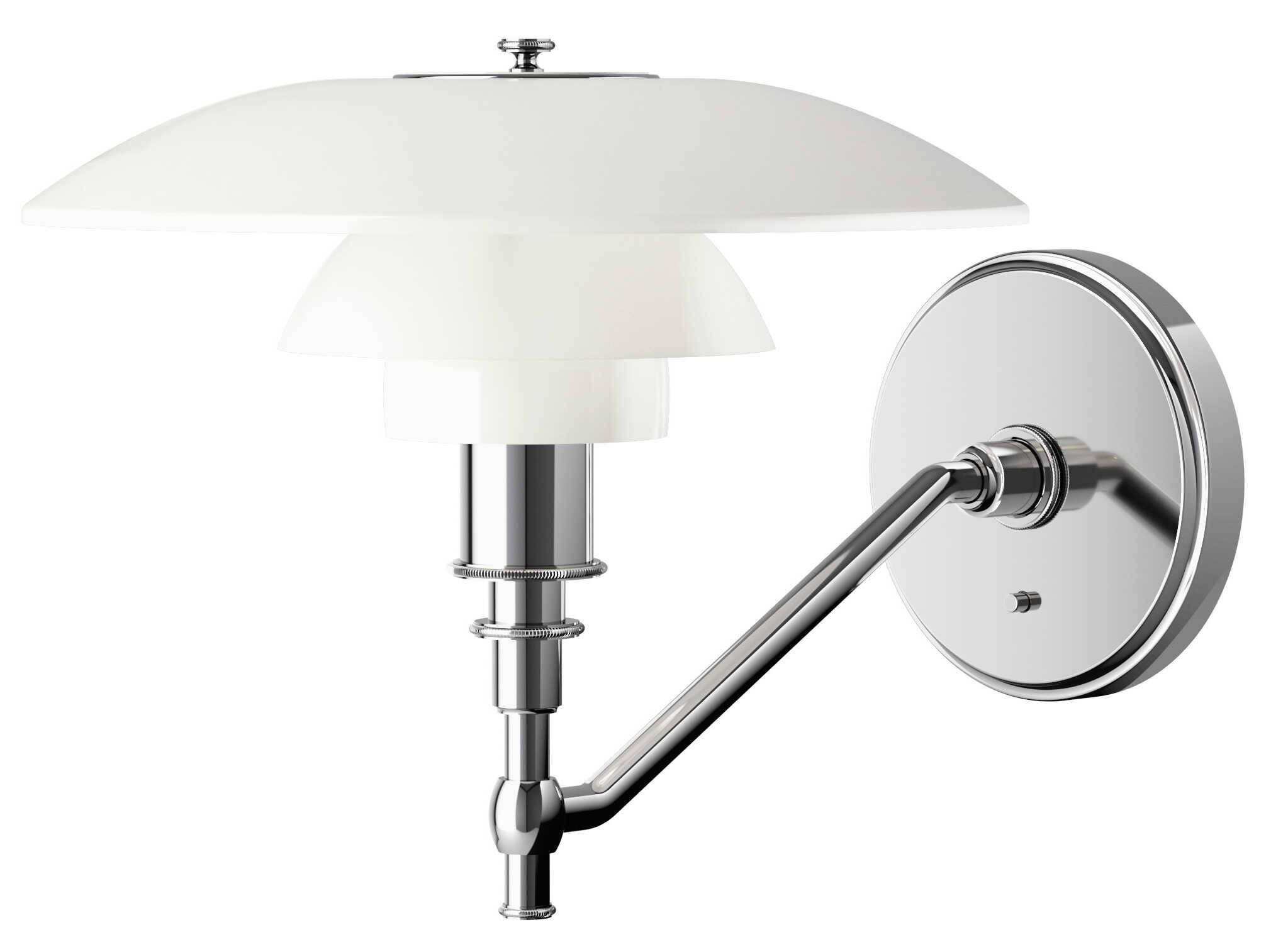 Louis Poulsen PH-3/2 1-Light High Lustre Chrome Plated Wall Sconce