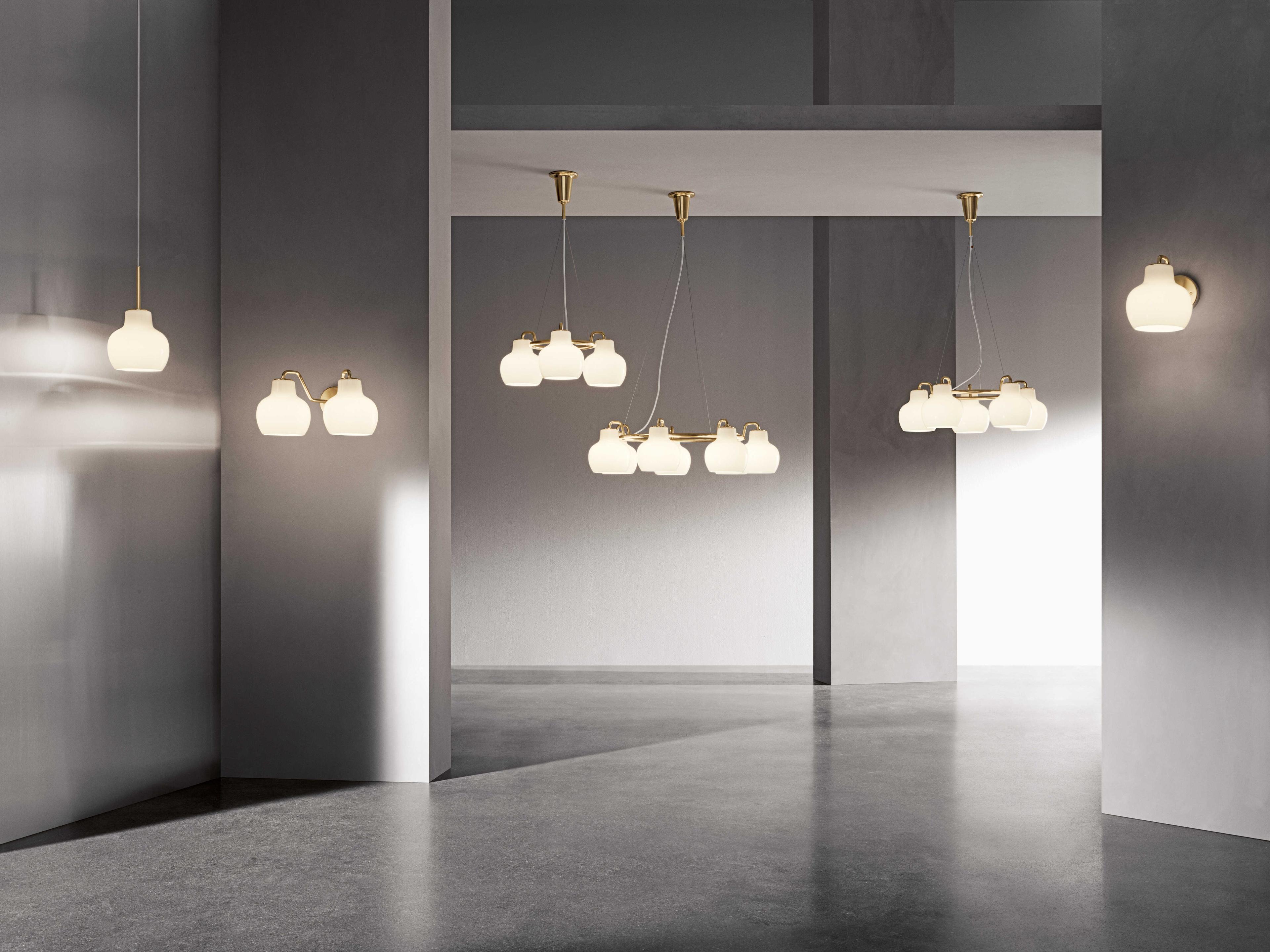 Louis Poulsen VL Ring Crown 1-Light Polished Brass White Wall Sconce