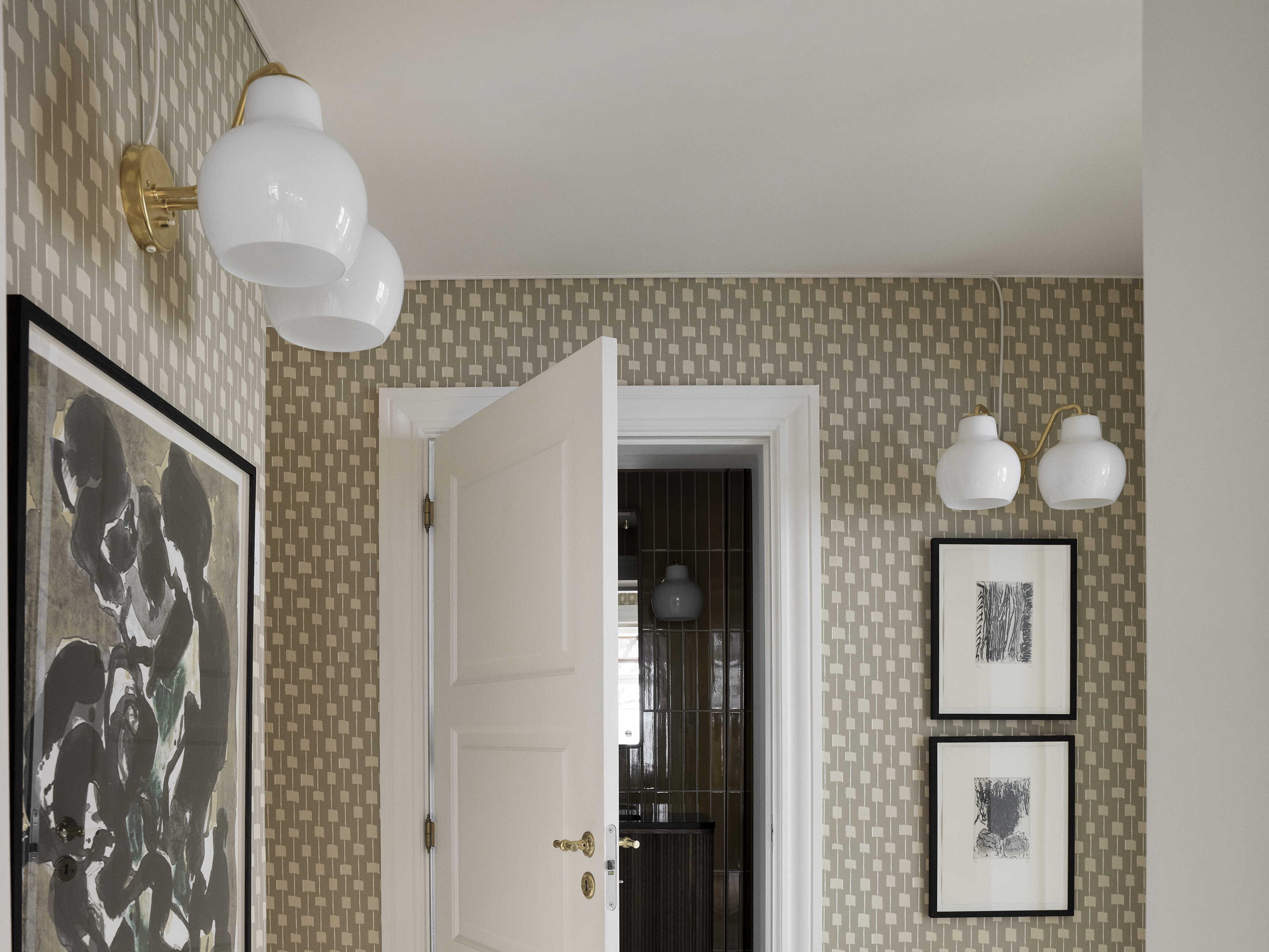 Louis Poulsen VL Ring Crown 2-Light Polished Brass White Wall Sconce