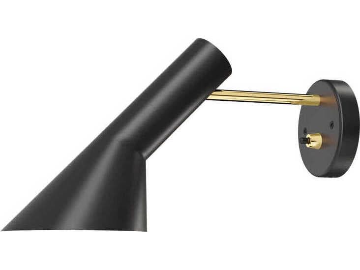 Louis Poulsen AJ 1-Light Black Wall Sconce with Switch