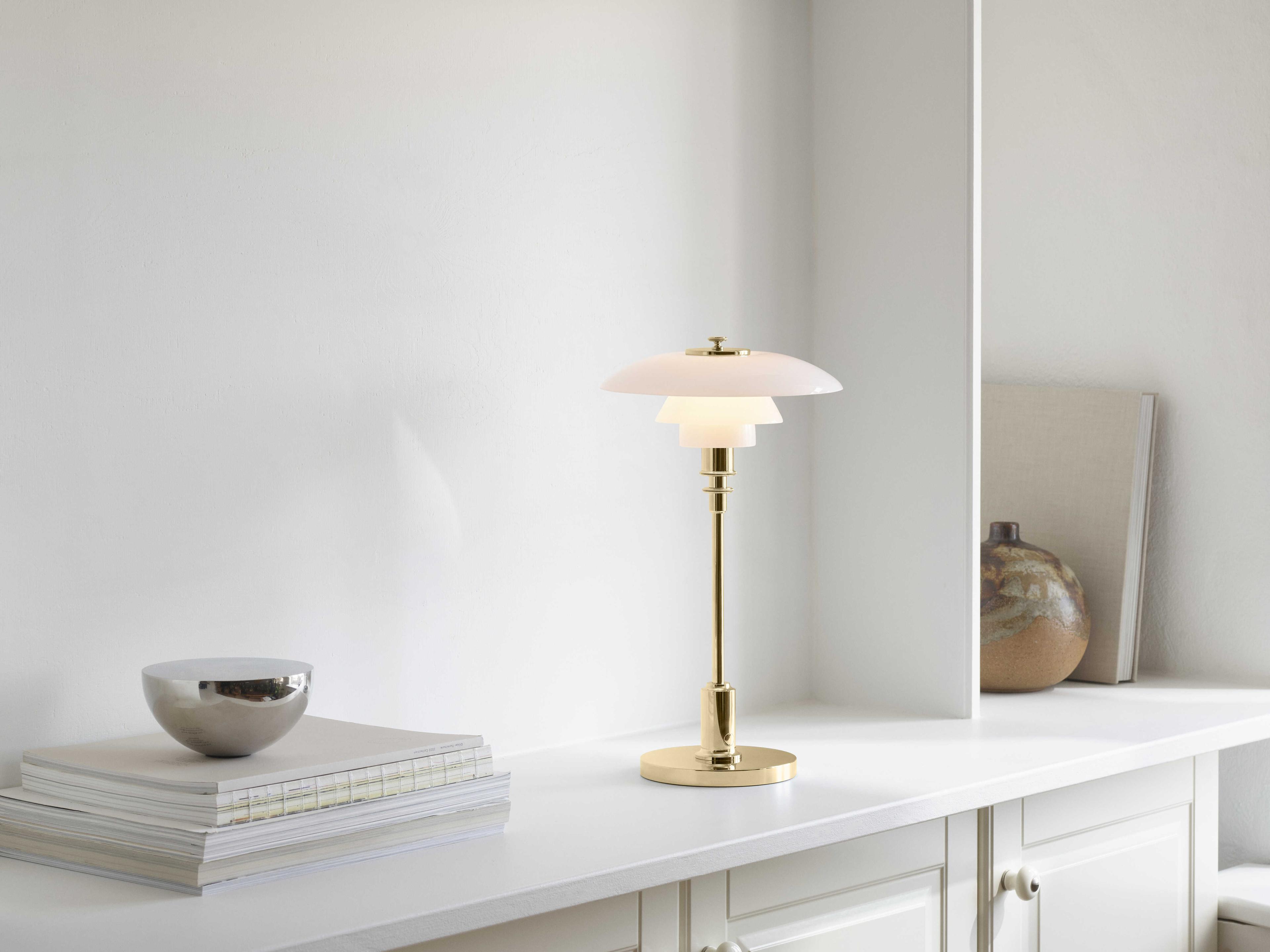 Louis Poulsen PH-2/1 Brass Metallised Gold Table Lamp