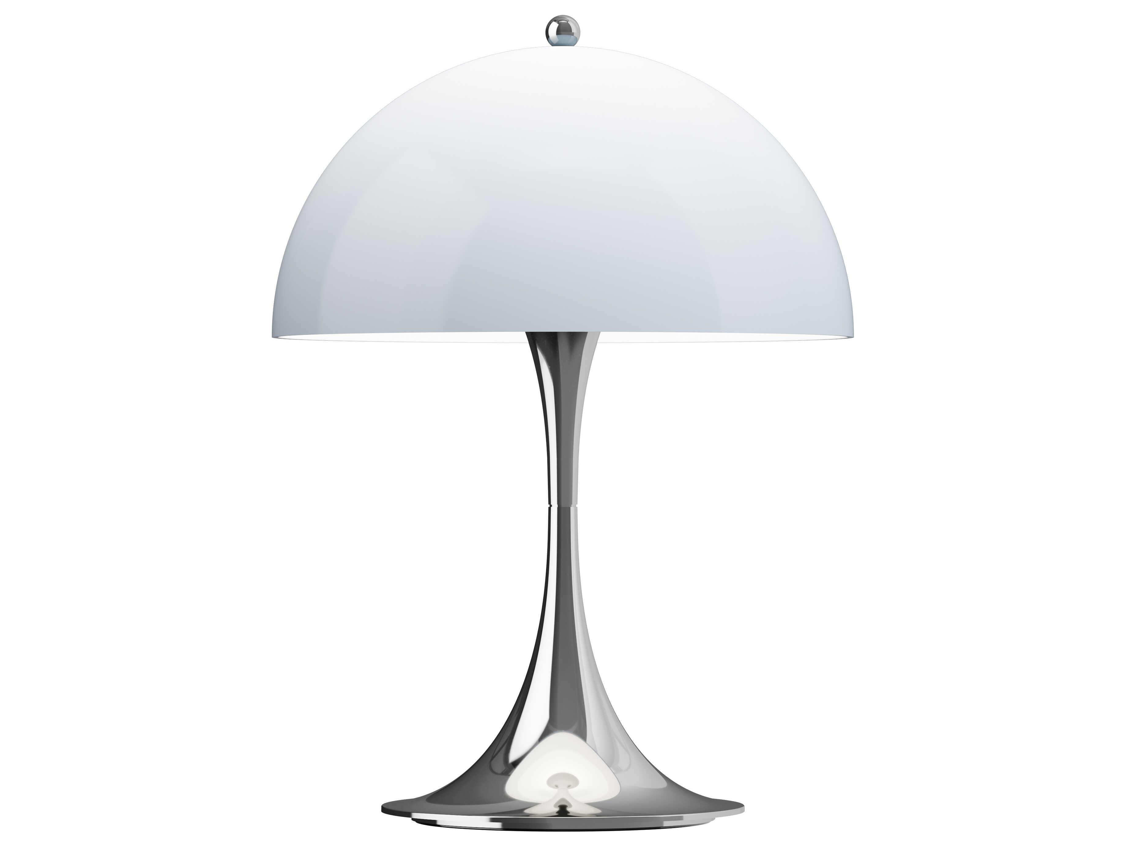 Louis Poulsen Panthella Chrome Opal Blue Grey Table Lamp