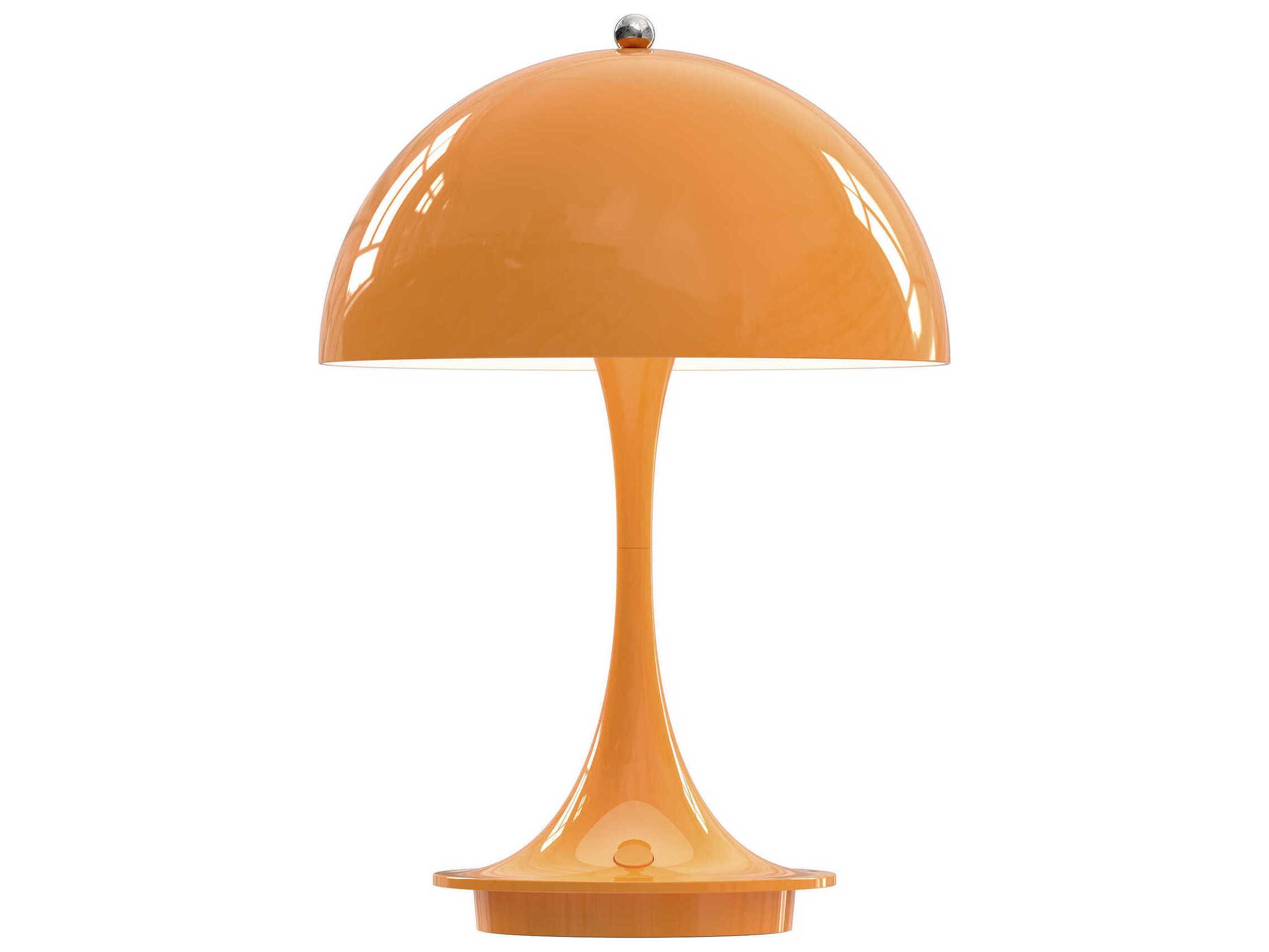 Louis Poulsen Panthella Opal Acrylic Silver Table Lamp