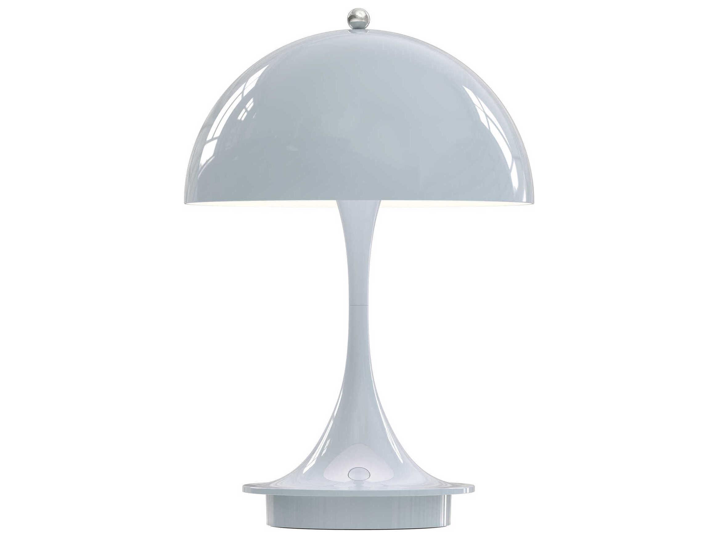 Louis Poulsen Panthella Opal Acrylic Silver Table Lamp