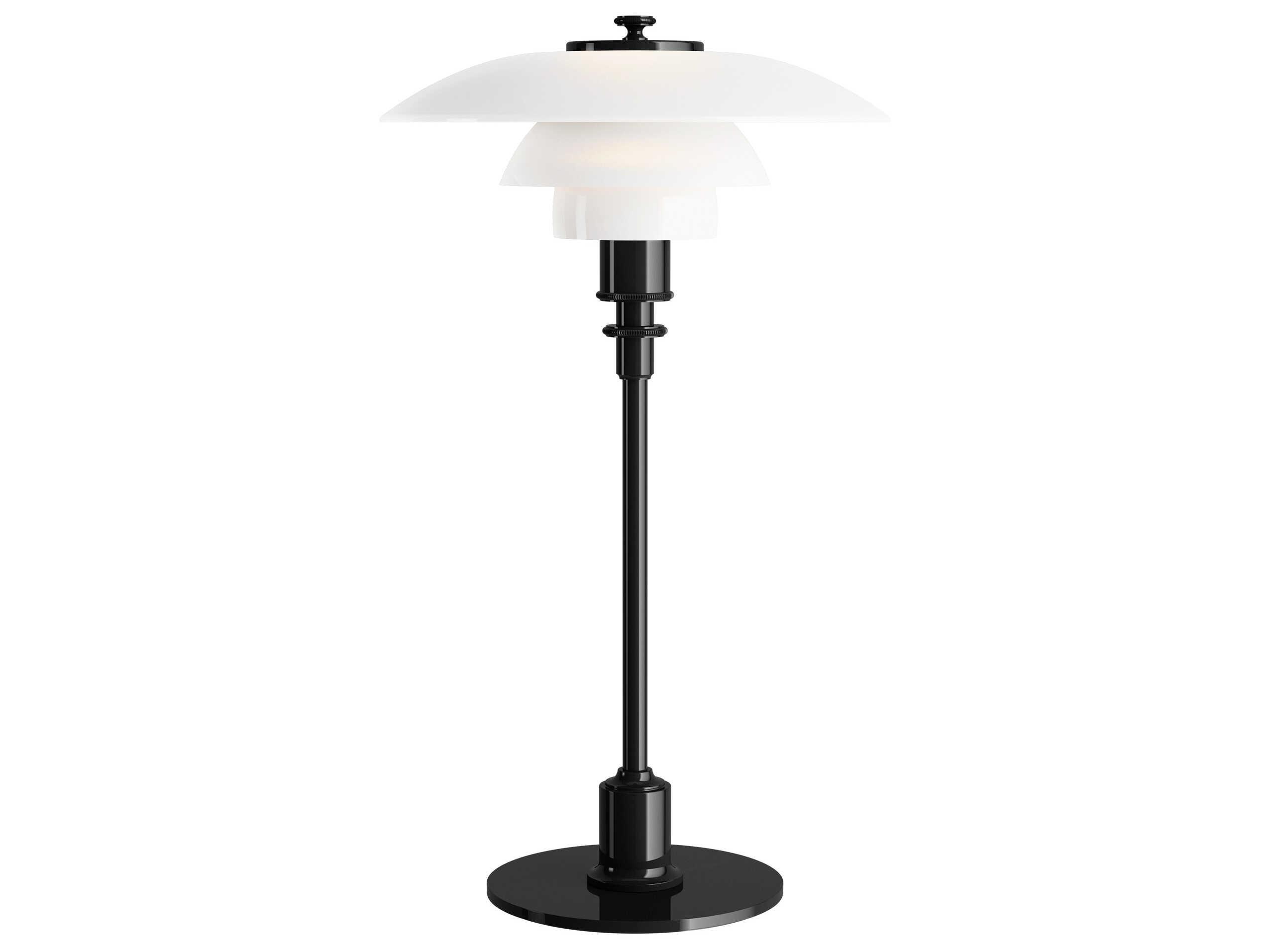 Louis Poulsen PH-2/1 Handblown White Opal Glass Table Lamp