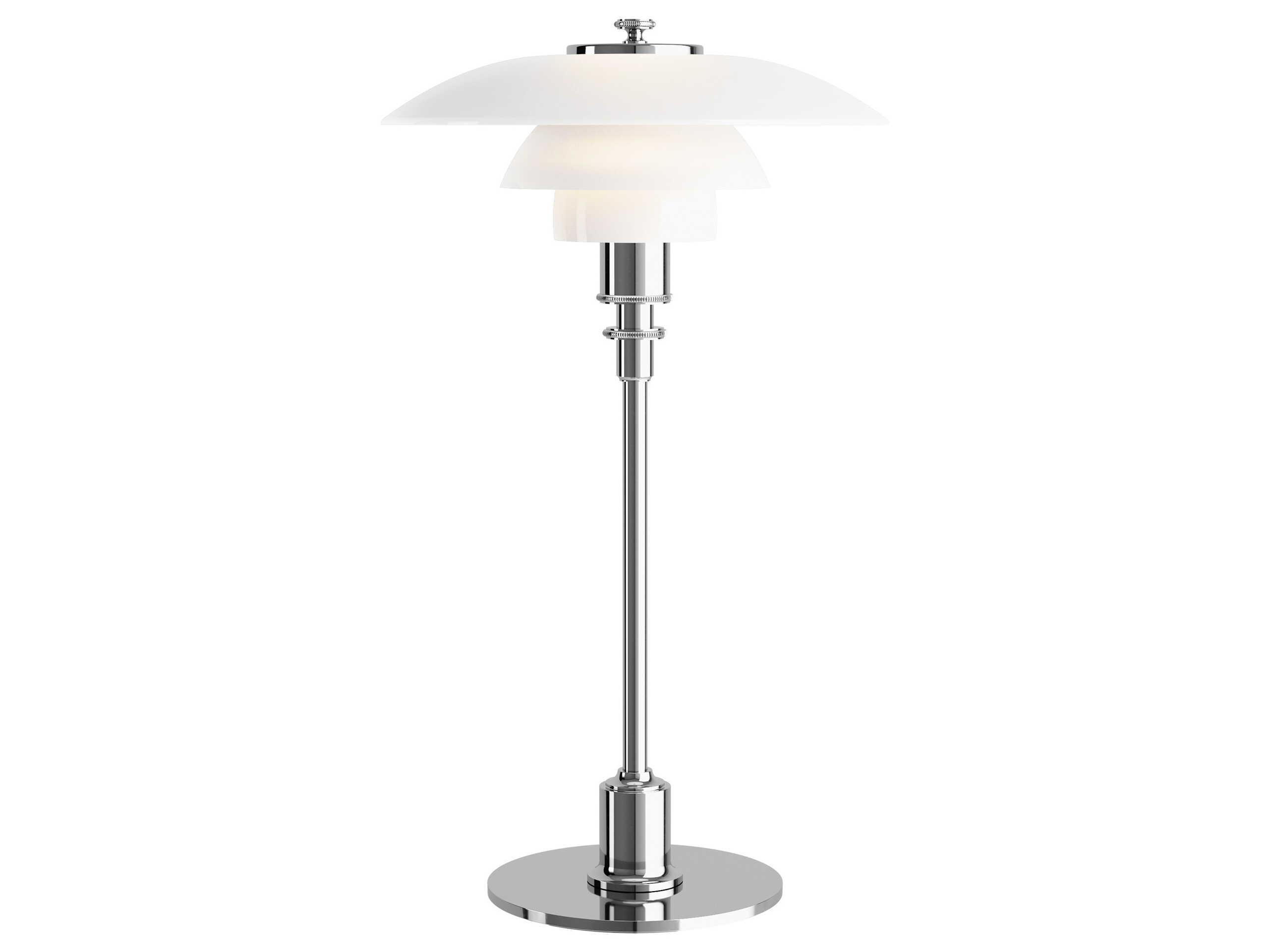 Louis Poulsen PH-2/1 Handblown White Opal Glass Table Lamp