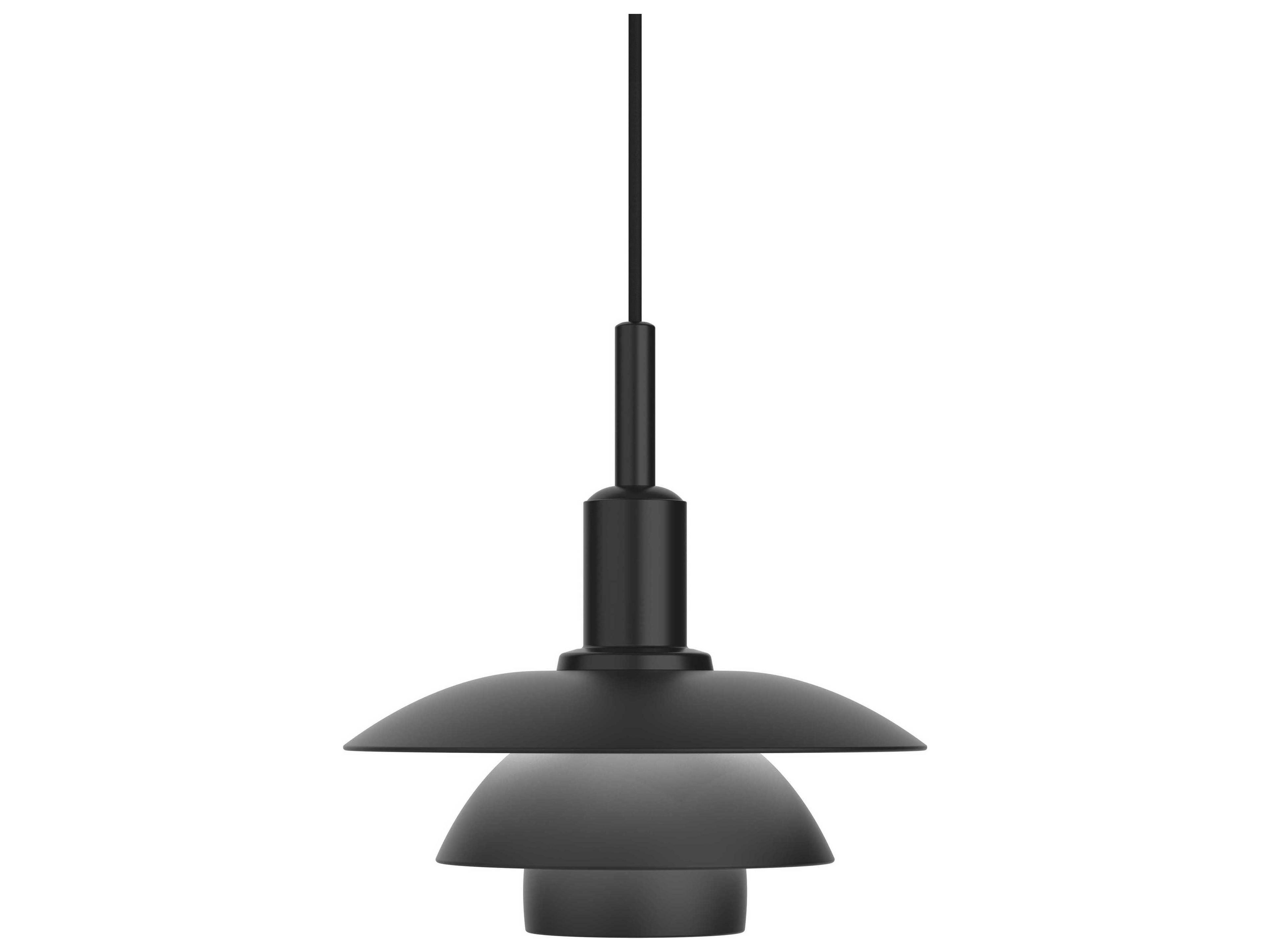 Louis Poulsen PH-3/3 1-Light Black Tiered Mini Pendant