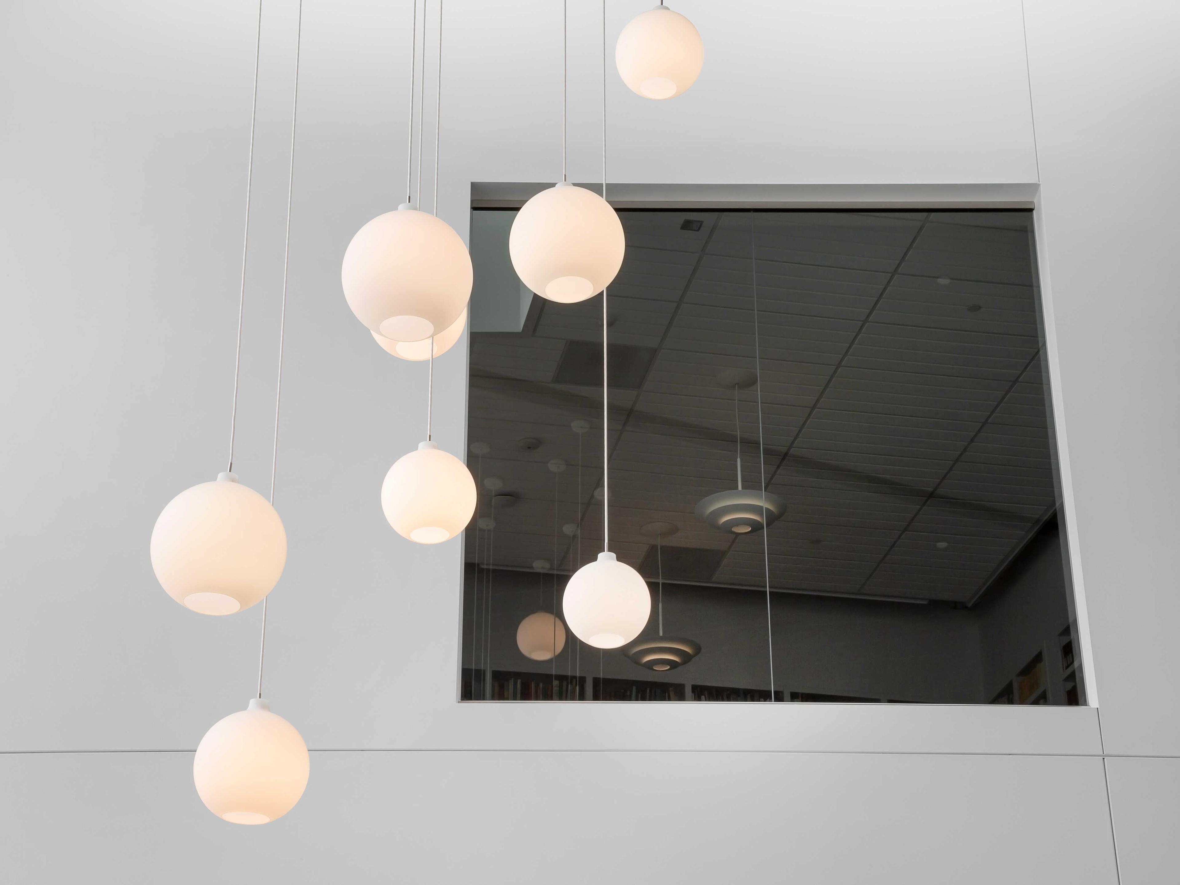 Louis Poulsen Wohlert White Opal Glass Globe Pendant