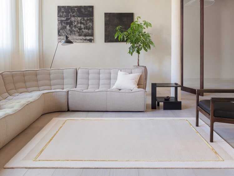 Ligne Pure Layer Cake Bordered Area Rug