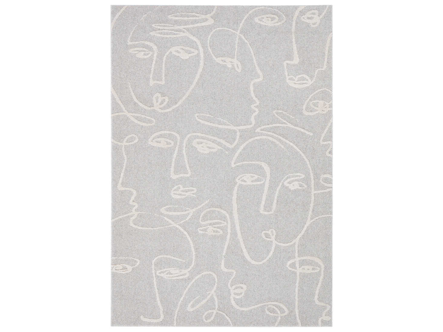 Ligne Pure Faces Graphic Area Rug