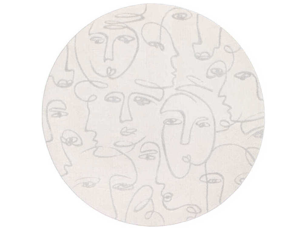 Ligne Pure Faces Graphic Area Rug