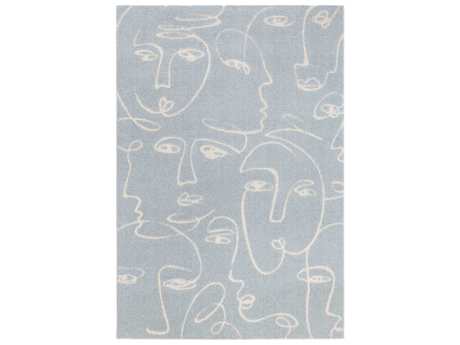Ligne Pure Faces Graphic Area Rug
