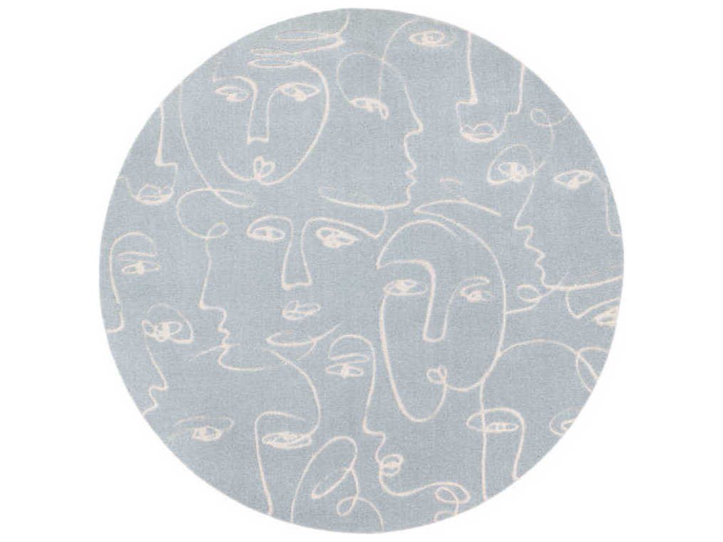 Ligne Pure Faces Graphic Area Rug