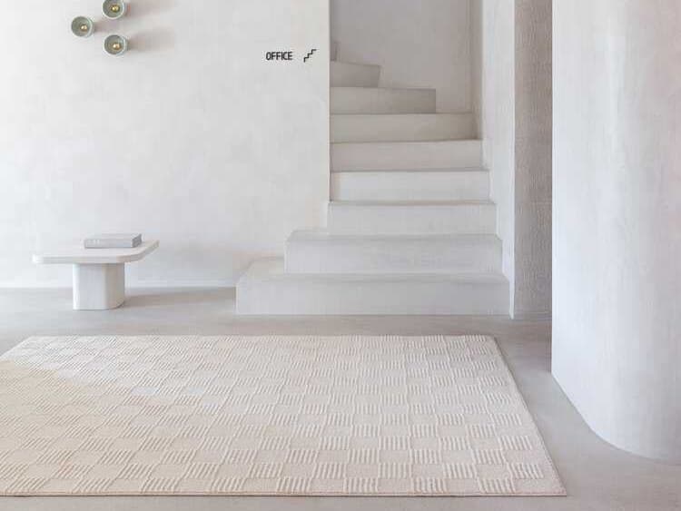 Ligne Pure Check Geometric Area Rug