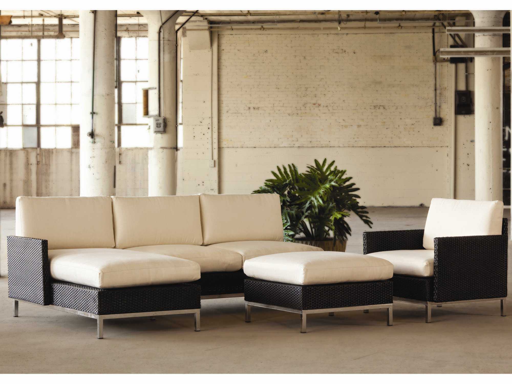 Lloyd Flanders Elements Wicker Cushion Patio Lounge Set