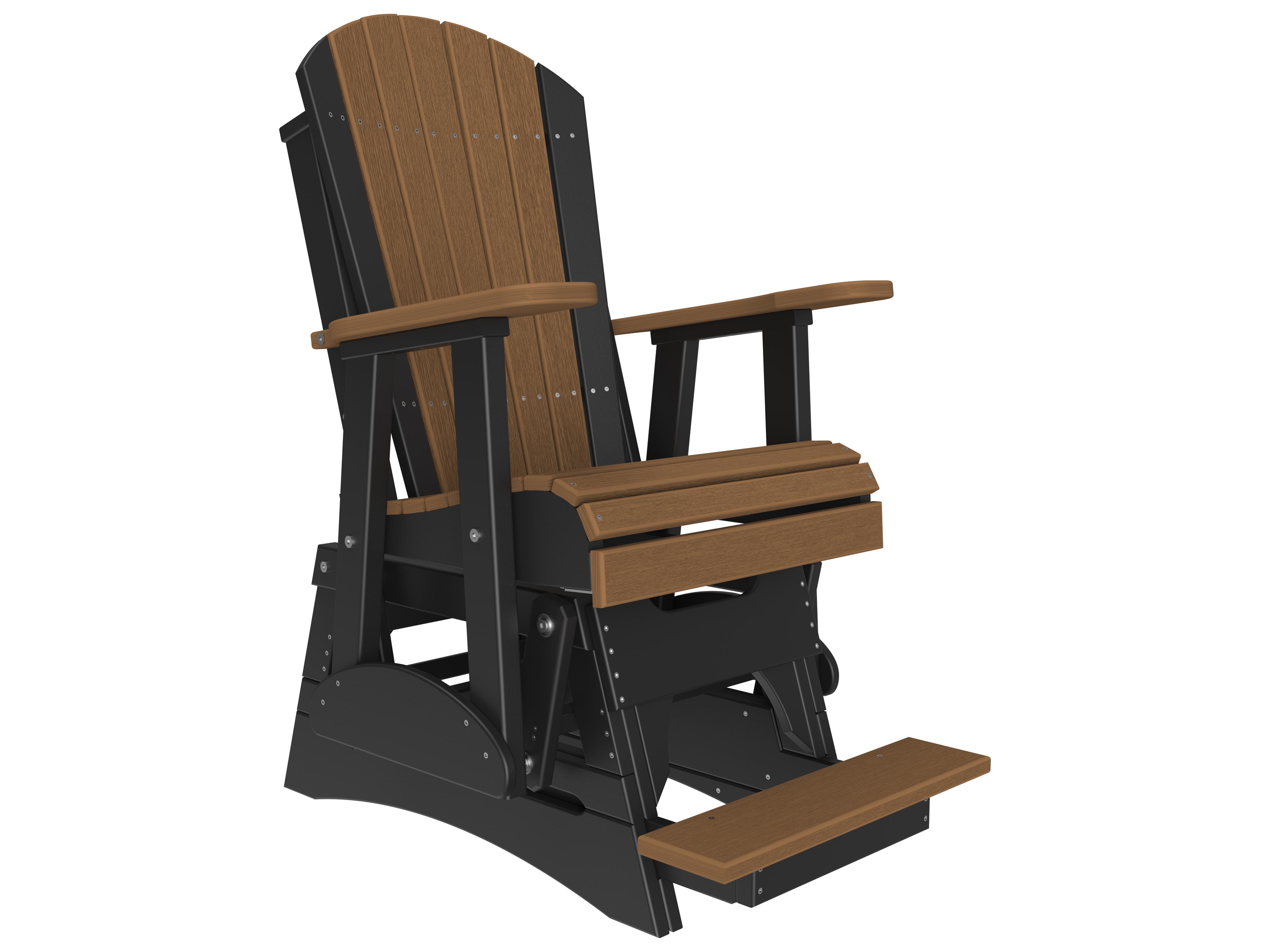 LuxCraft Recycled Plastic Adirondack Counter Glider Chair