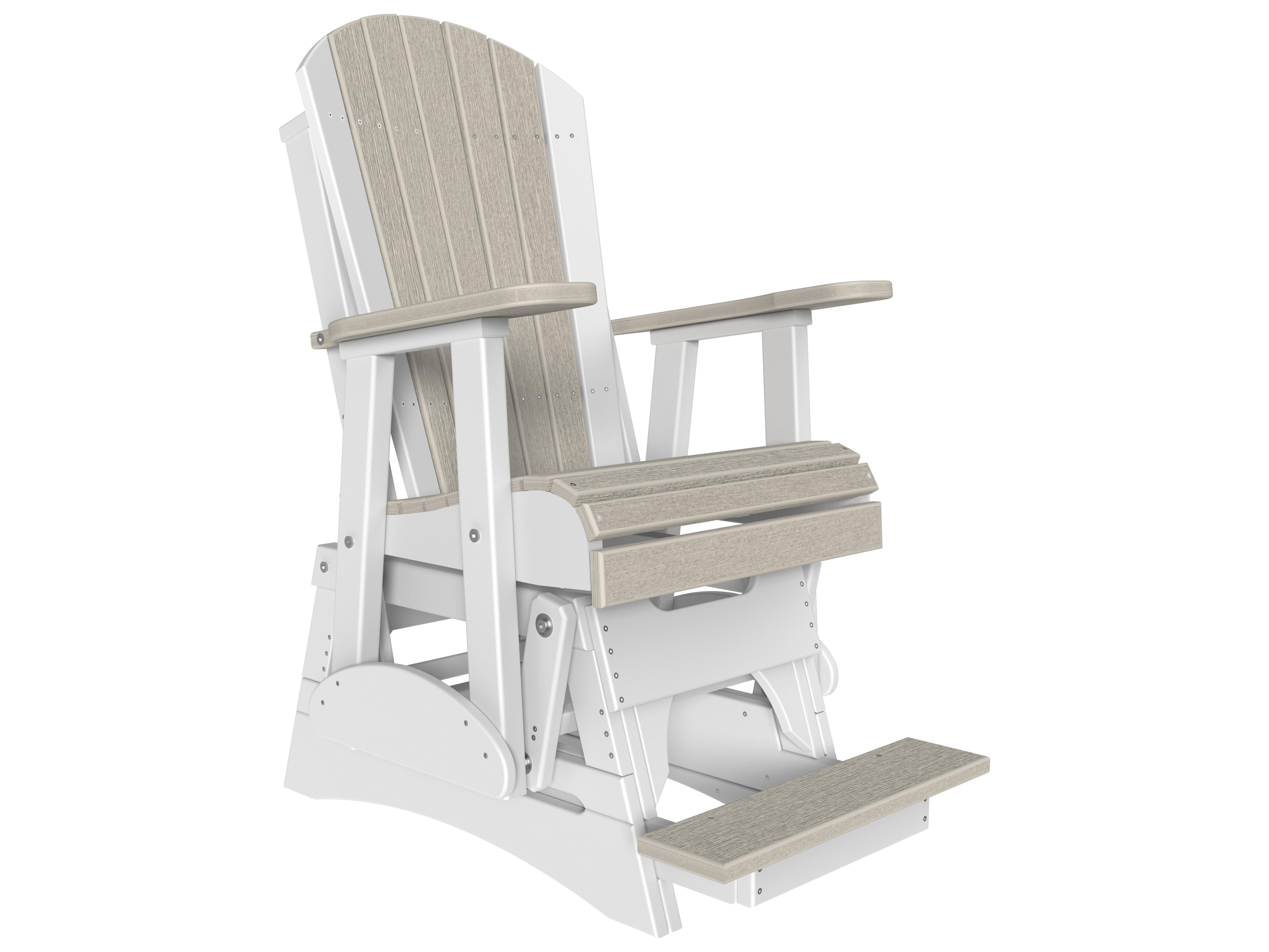 LuxCraft Recycled Plastic Adirondack Counter Glider Chair
