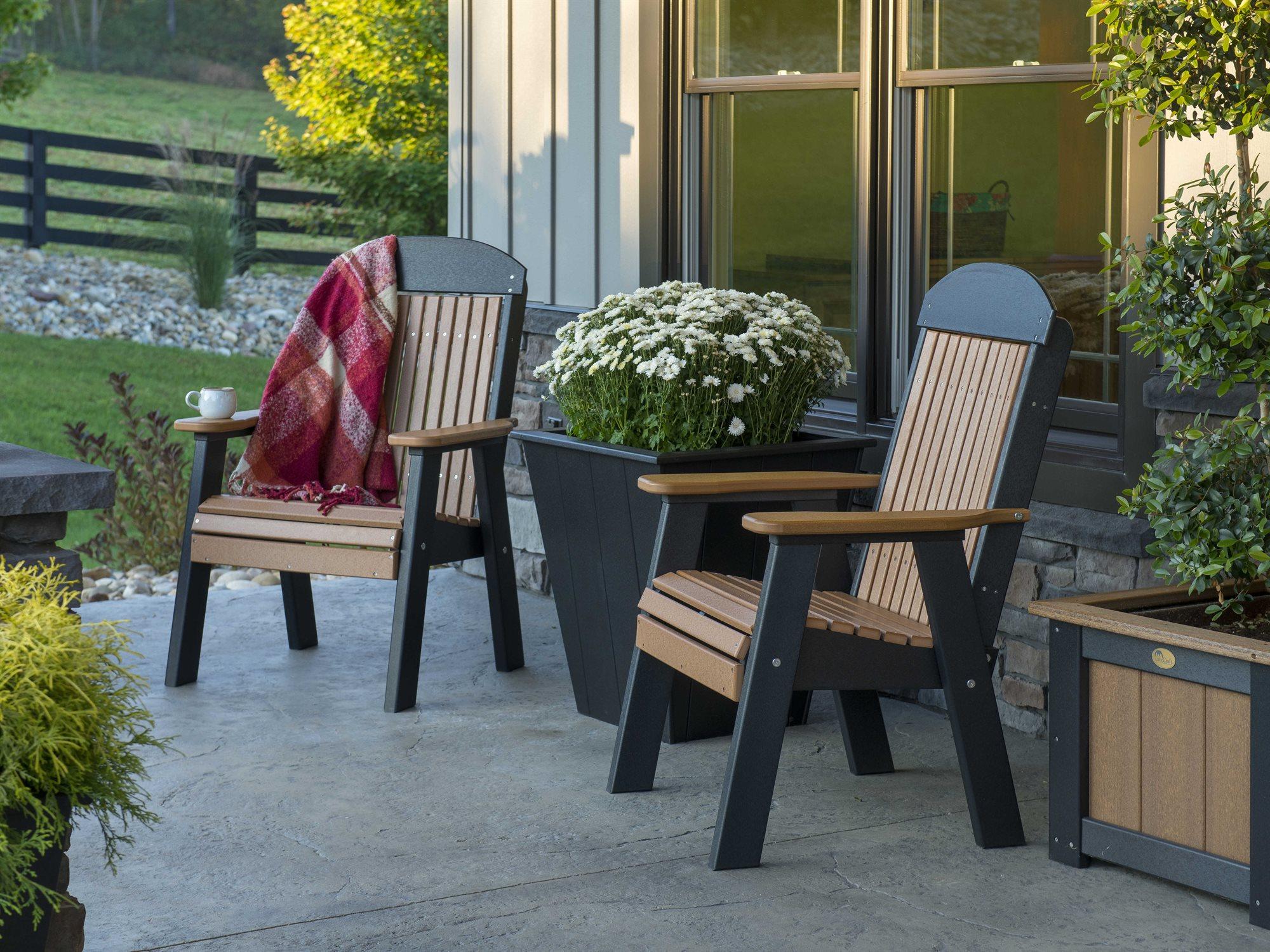 LuxCraft Recycled Plastic Patio Lounge Set