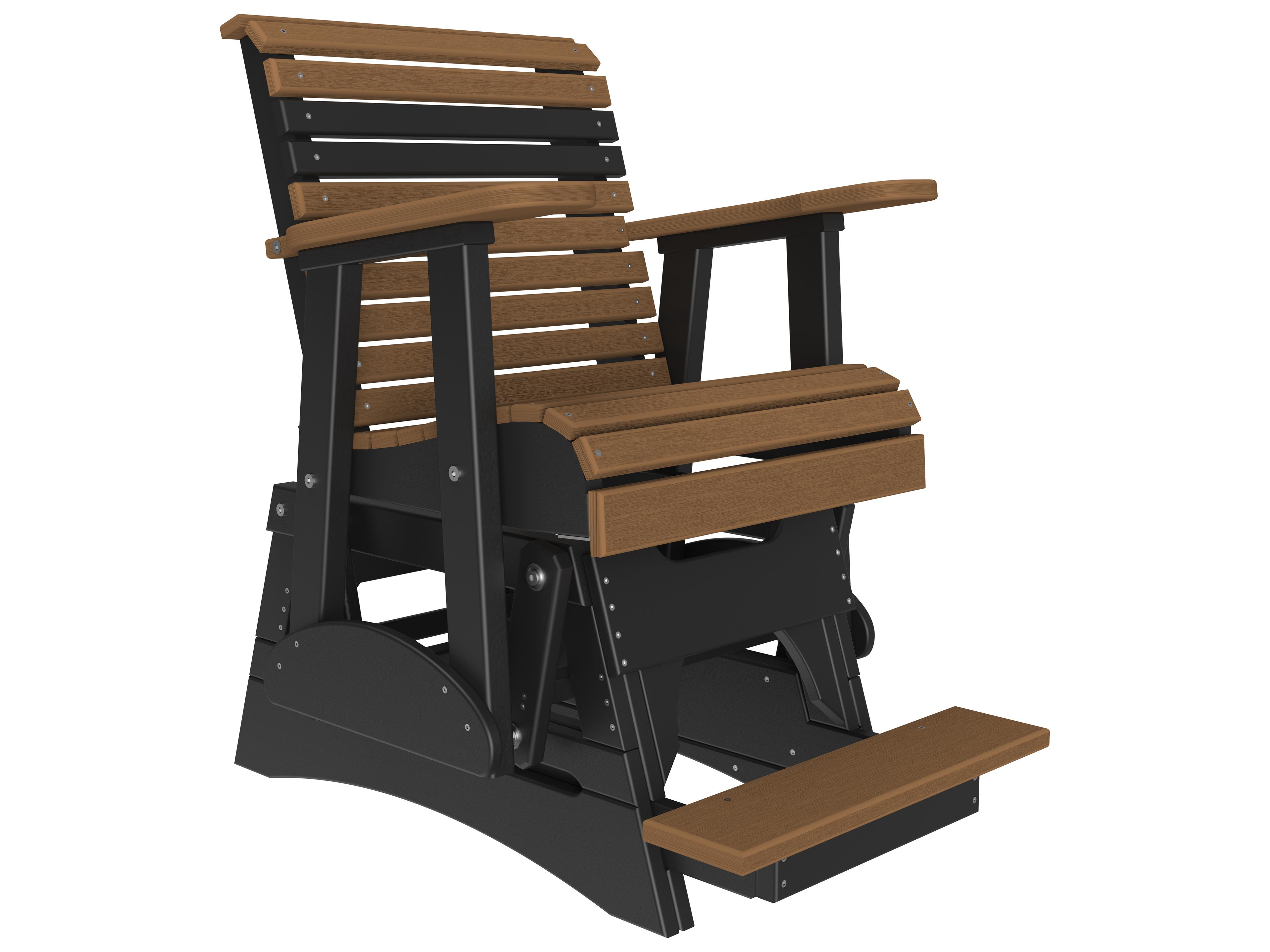 LuxCraft Recycled Plastic Plain Counter Glider Chair