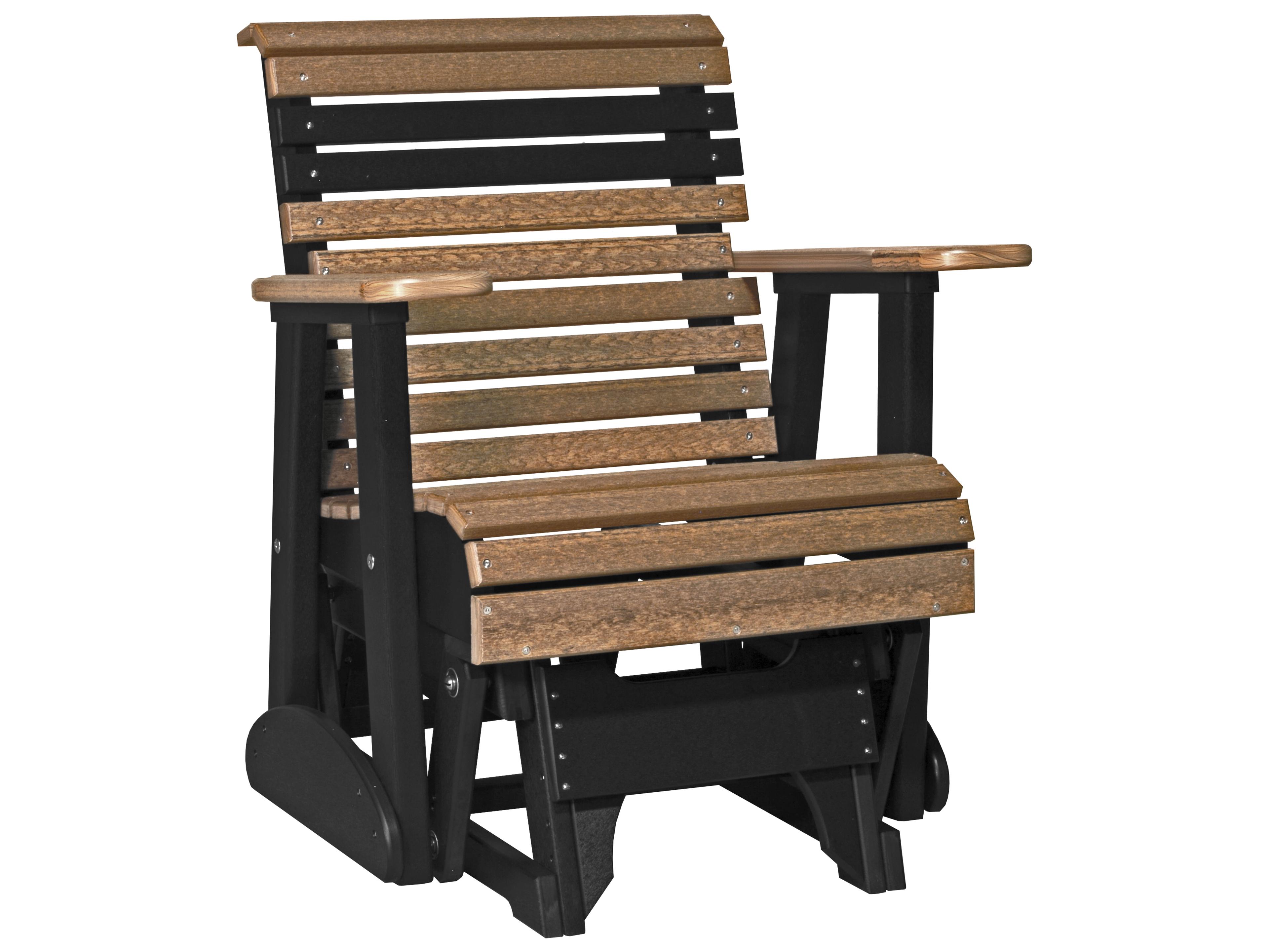 LuxCraft Recycled Plastic Plain Glider Chair